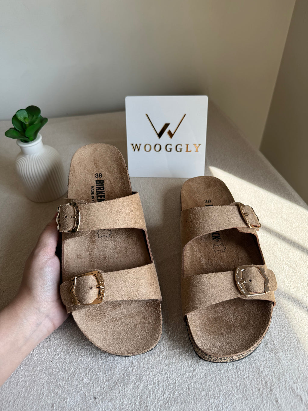 Viral Birkenstock Comfy Sandals - Suede Beige