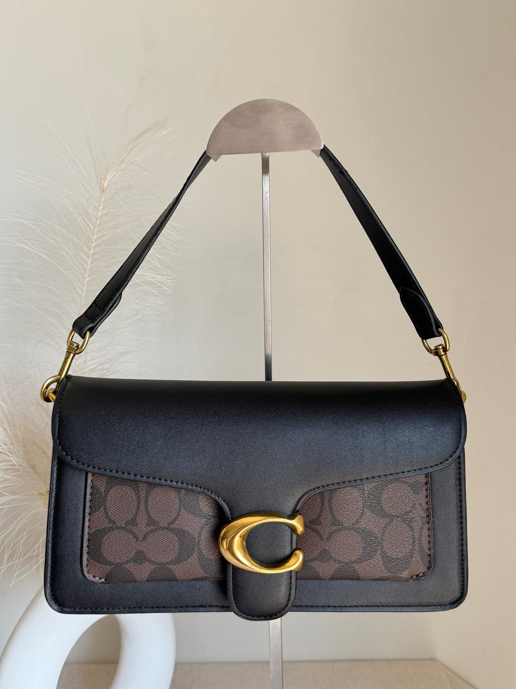 COACH TABBY 26 Black & Dark Brown Decent Quality - BOX PACKING