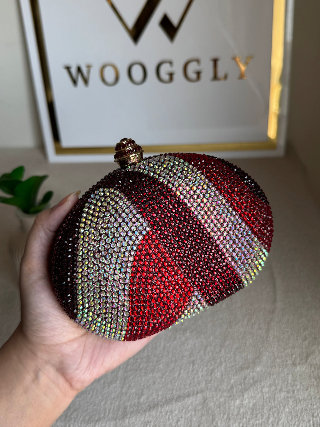 High Quality Luxe Statement Clutch - Red