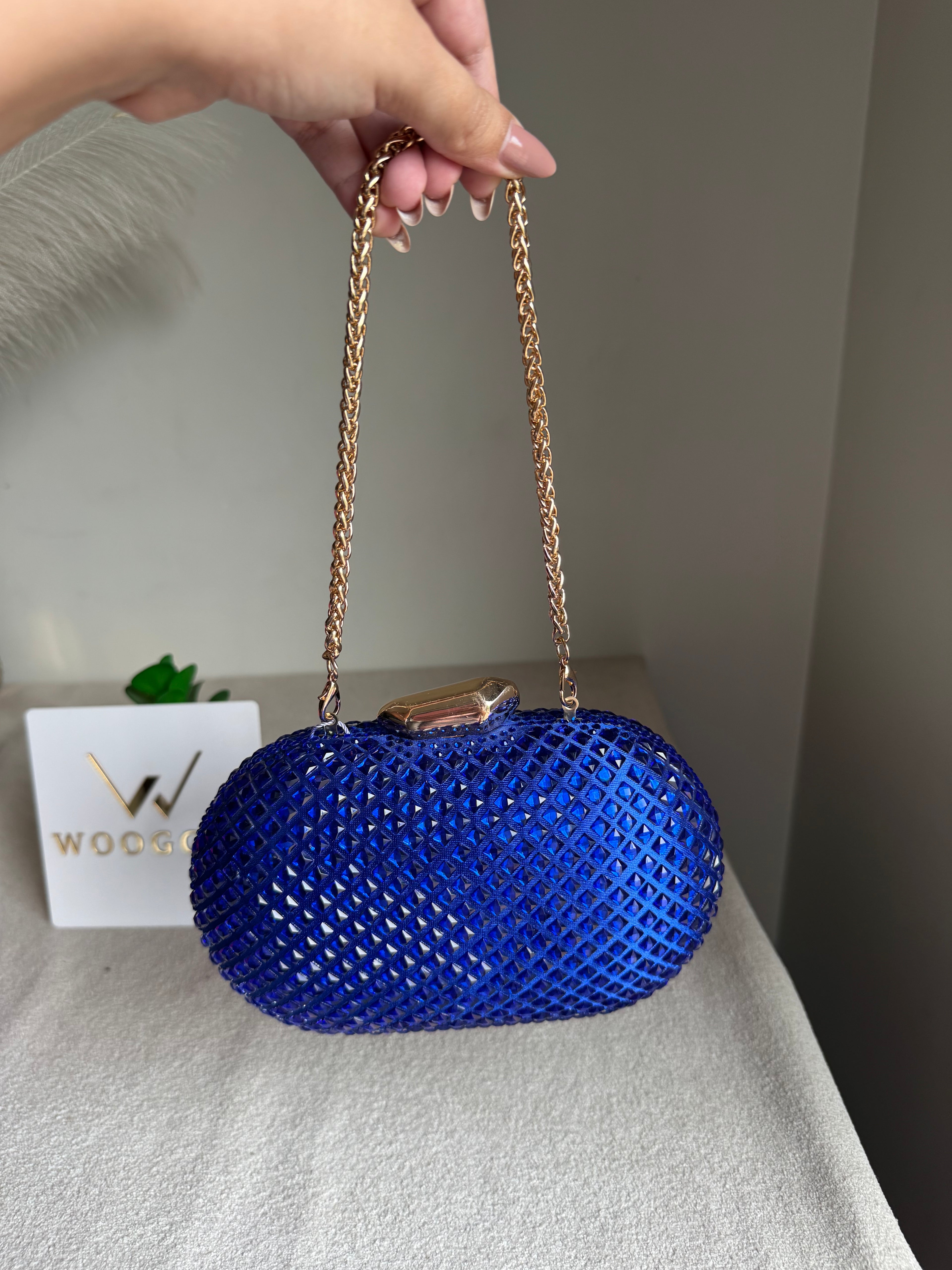 Belle Clutch Blue