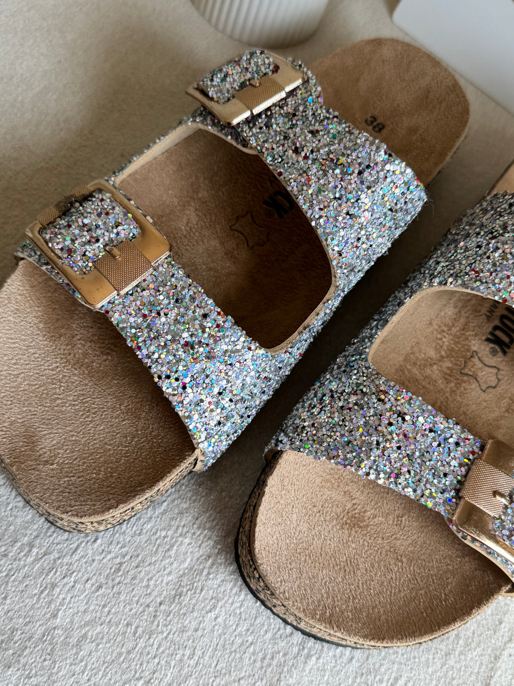 Viral Birkenstock Comfy Sandals - Glam Silver