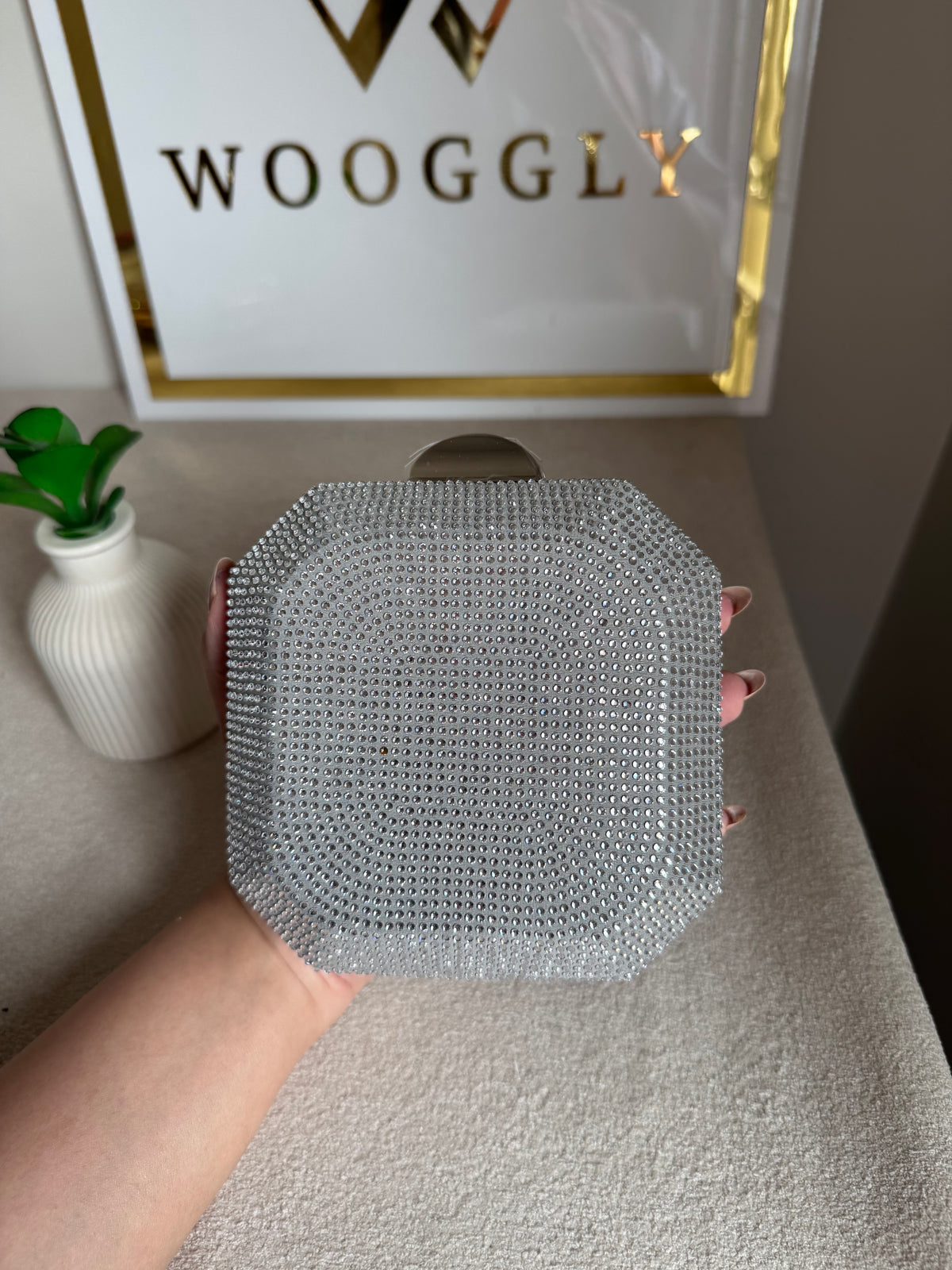 AYLA CLUTCH Silver