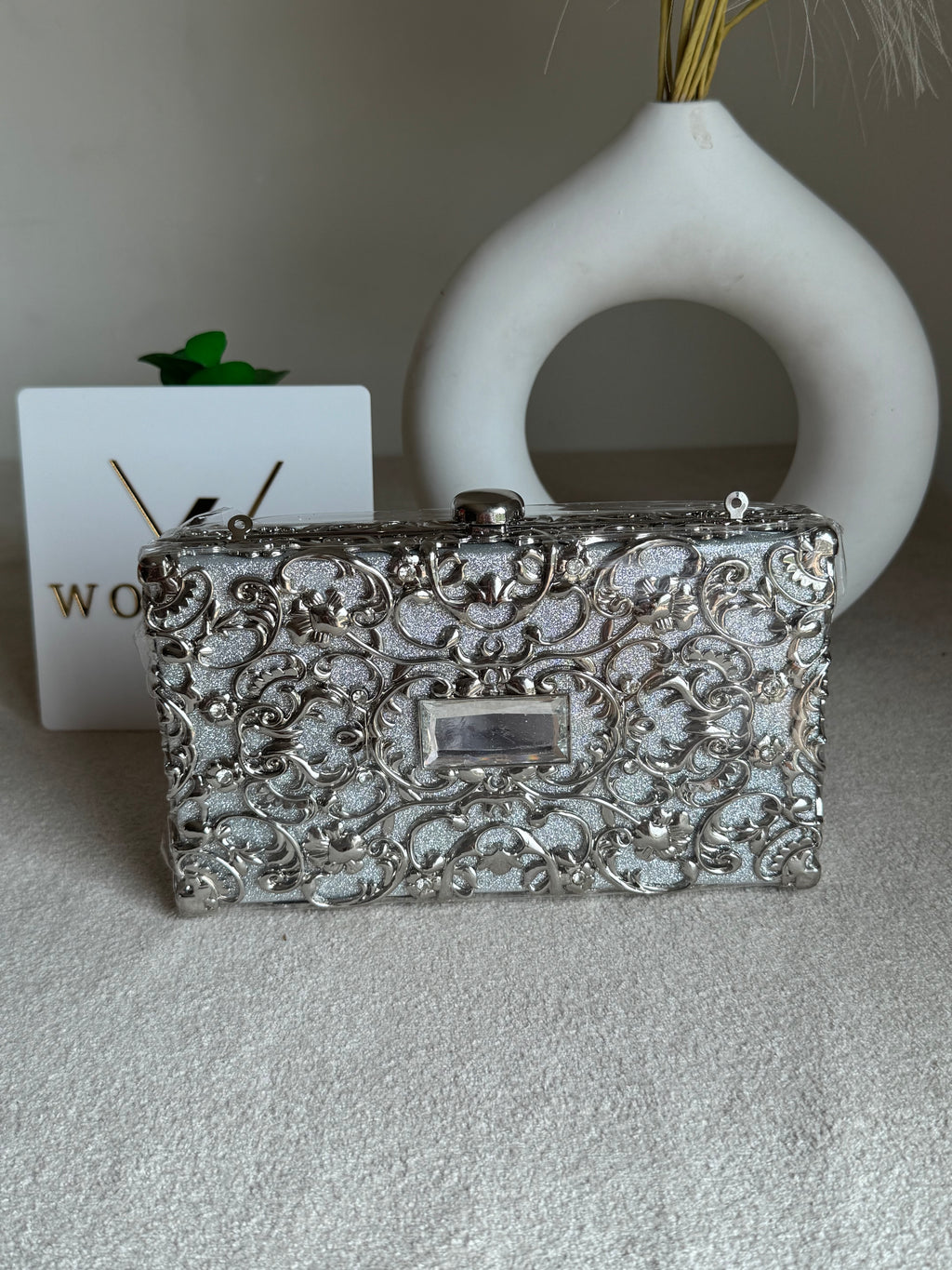 Maison Clutch Silver