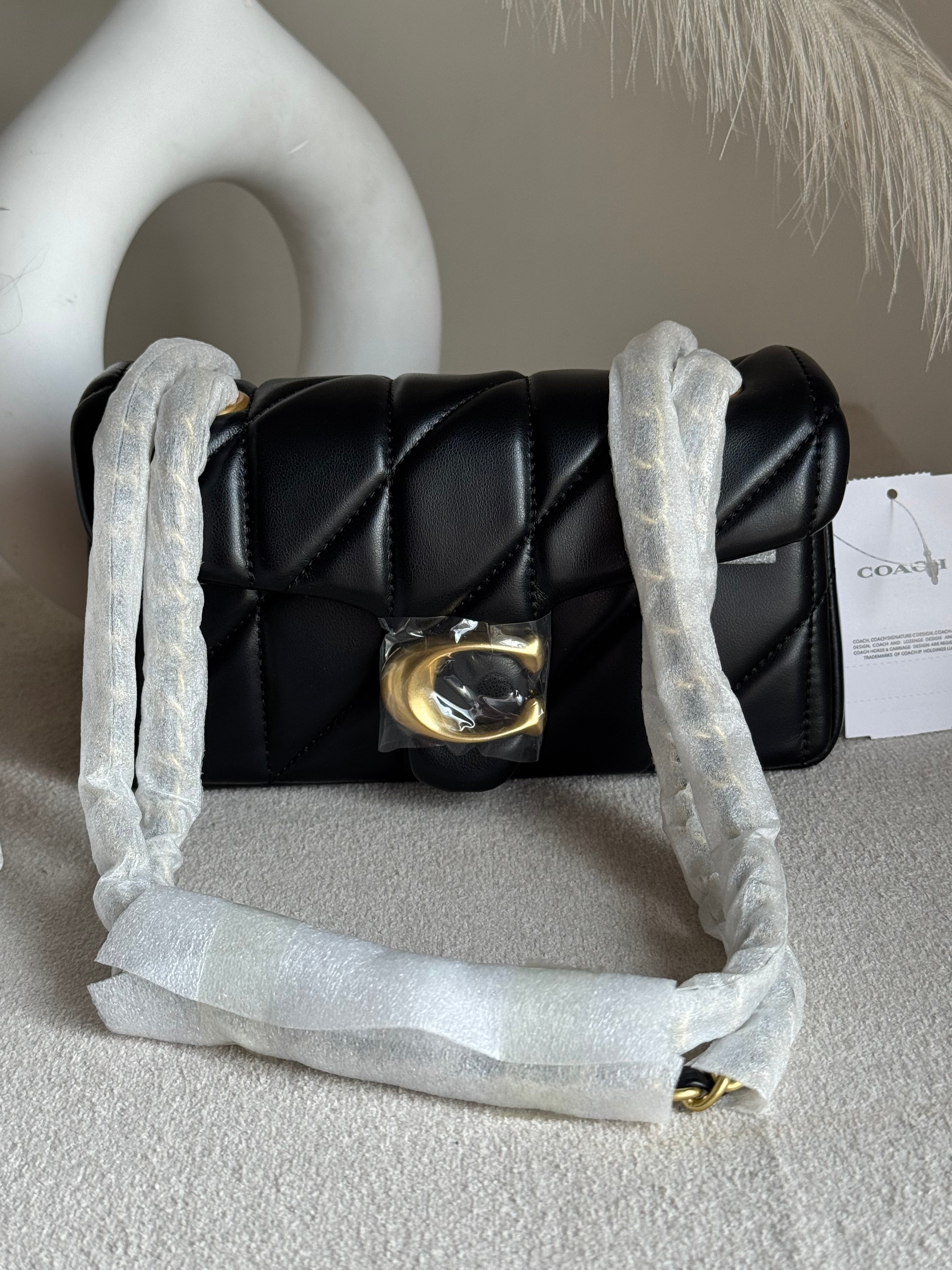 Mini Premium COACH Quilted Tabby (Black) - BOX PACKING