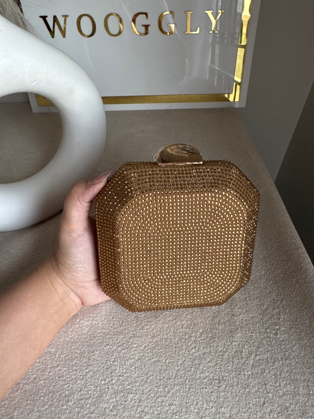 AYLA CLUTCH Champagne