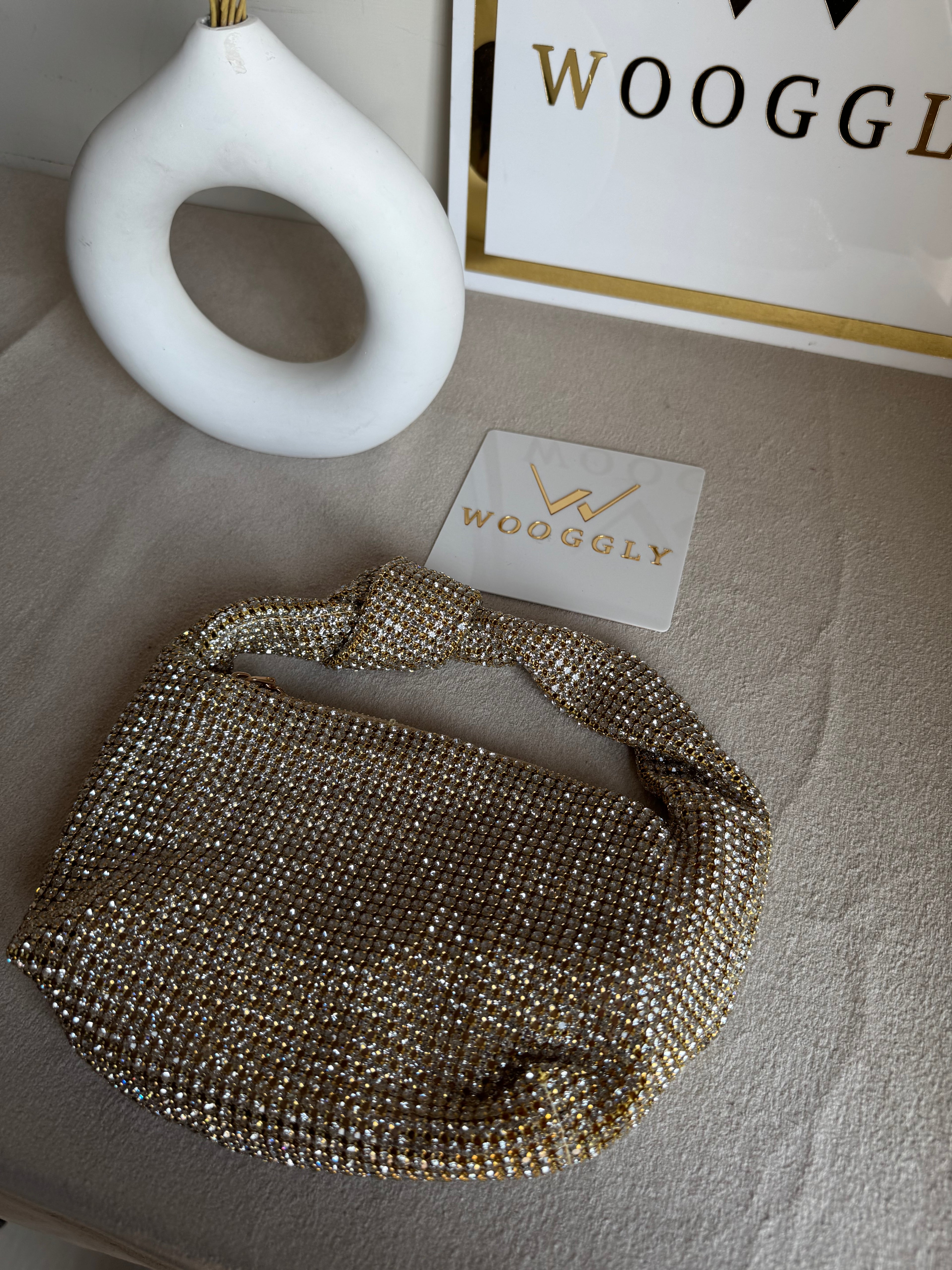 Party Wear Rhinestone Bow Bag - Butter Yellow