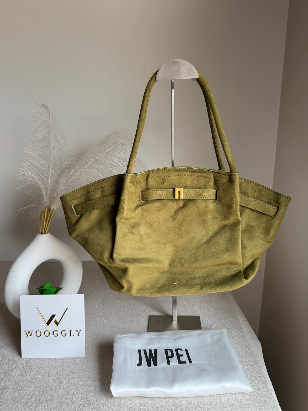 JW PEI Hana Tote Bag - Suede Olive