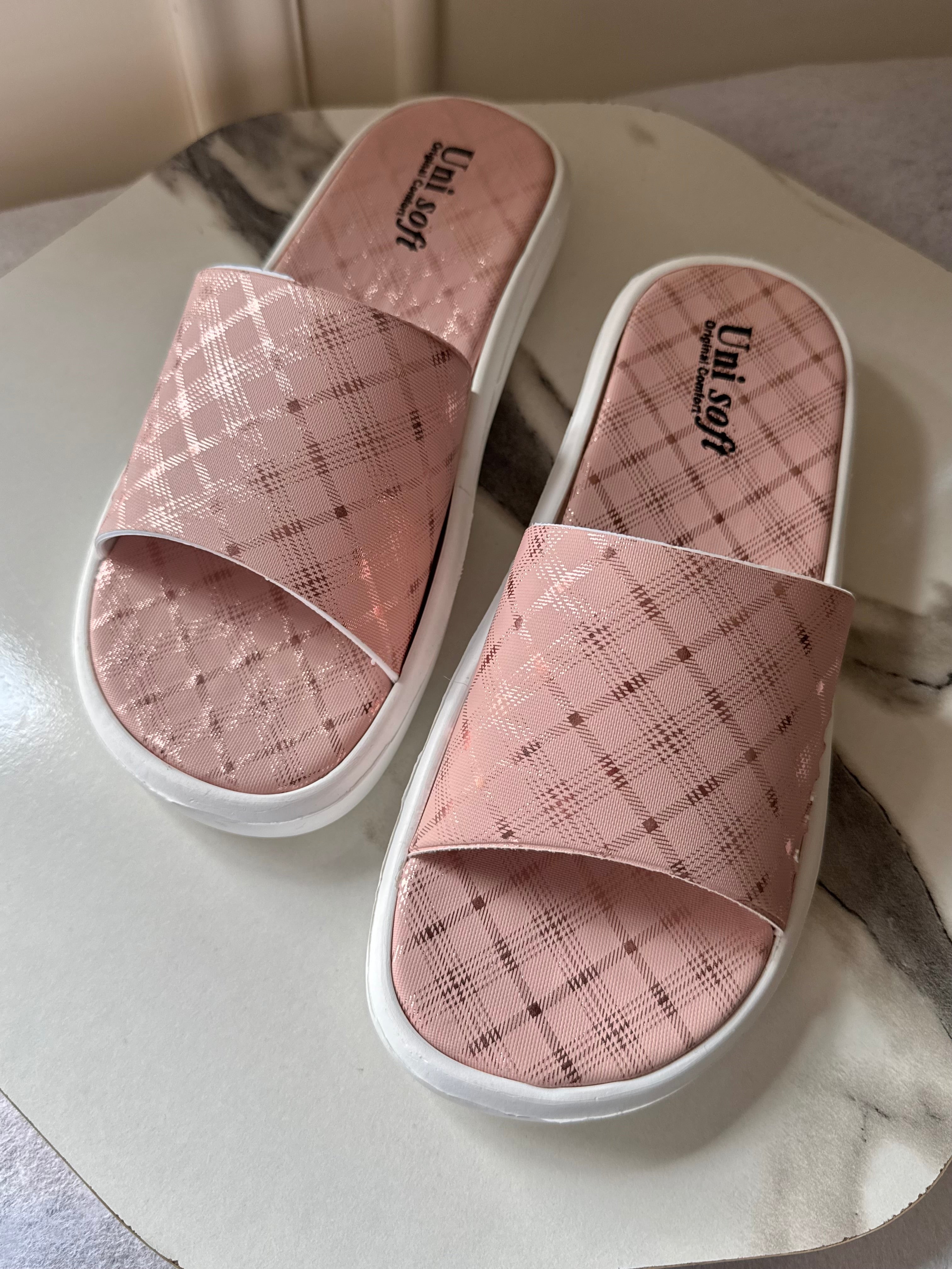 Soft Blush Pink Slides