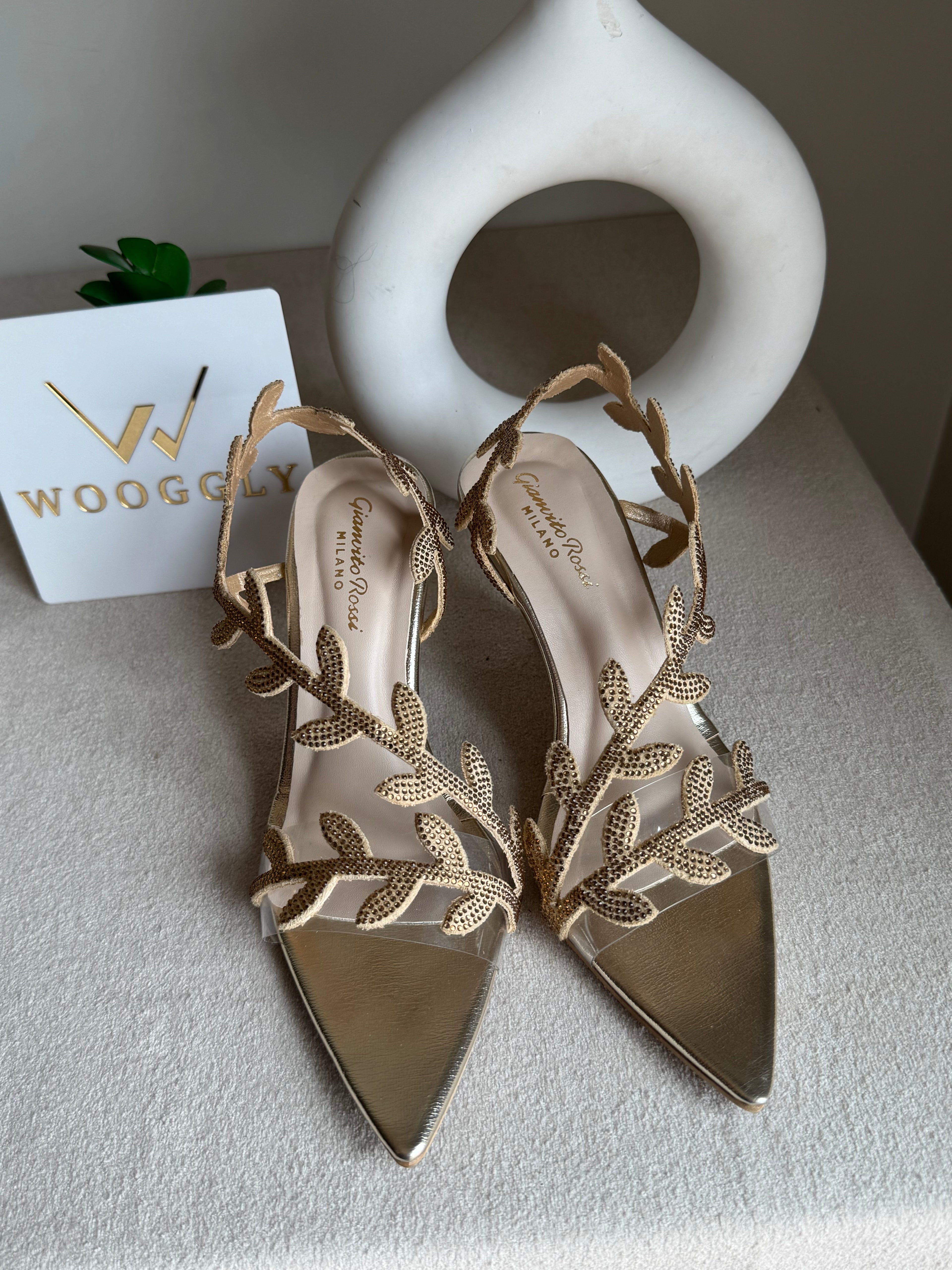 Gianvitto Rossi Heels Glitter Champagne