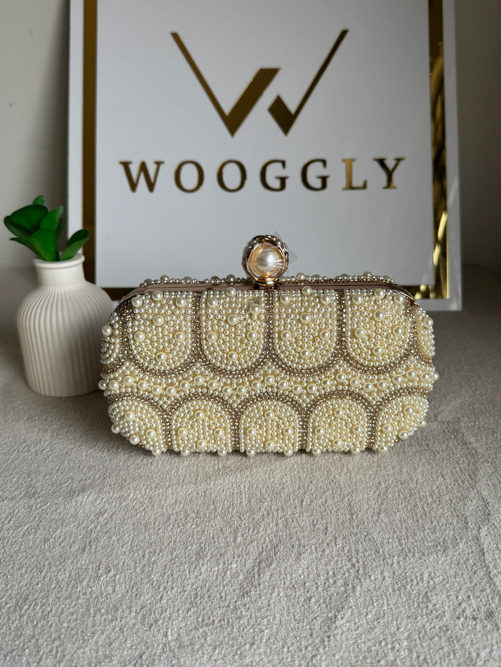 Satin Pearl Clutch