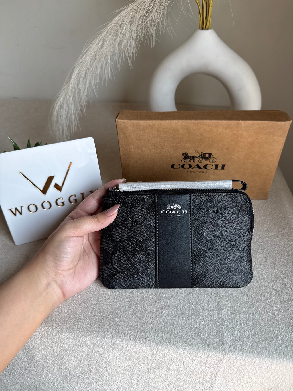 High Quality Wristlet - Signature Canvas Black
