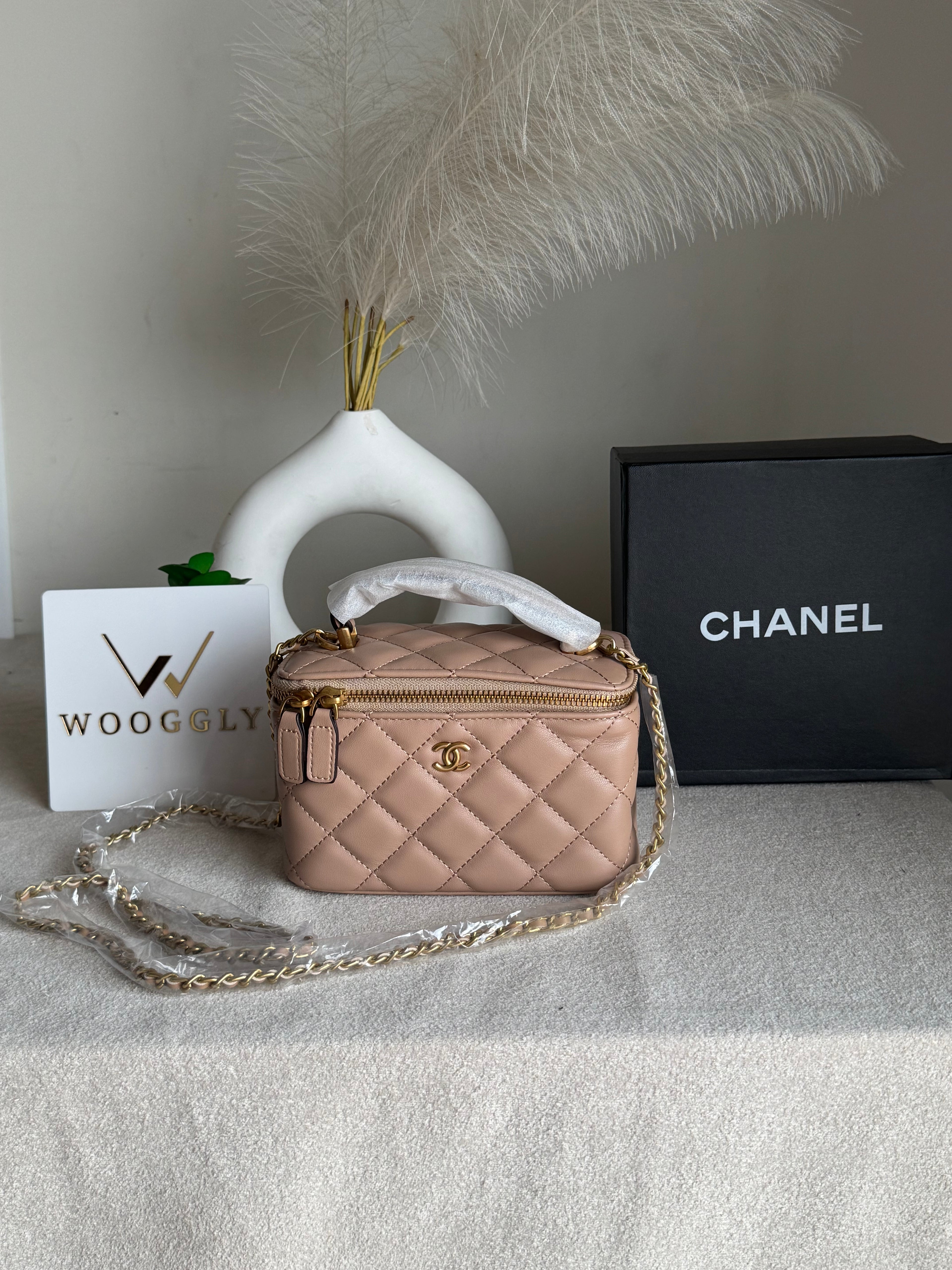 CH Mini Box Bag - Nude