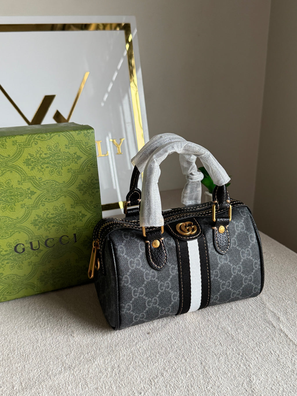 Gucci Mini Duffle Bag - Black & White