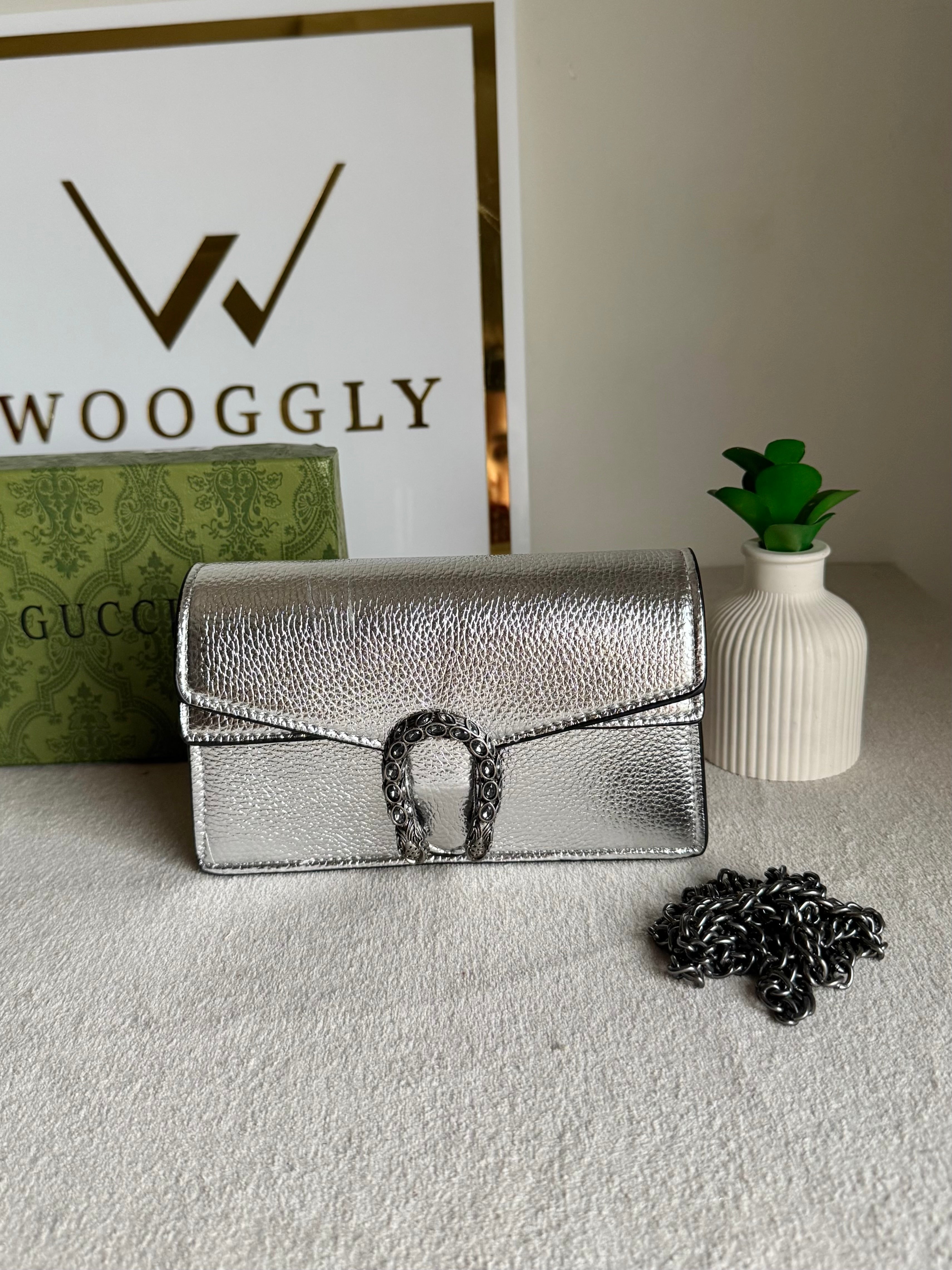 Viral Mini Gucci Bag Silver - Box Packing