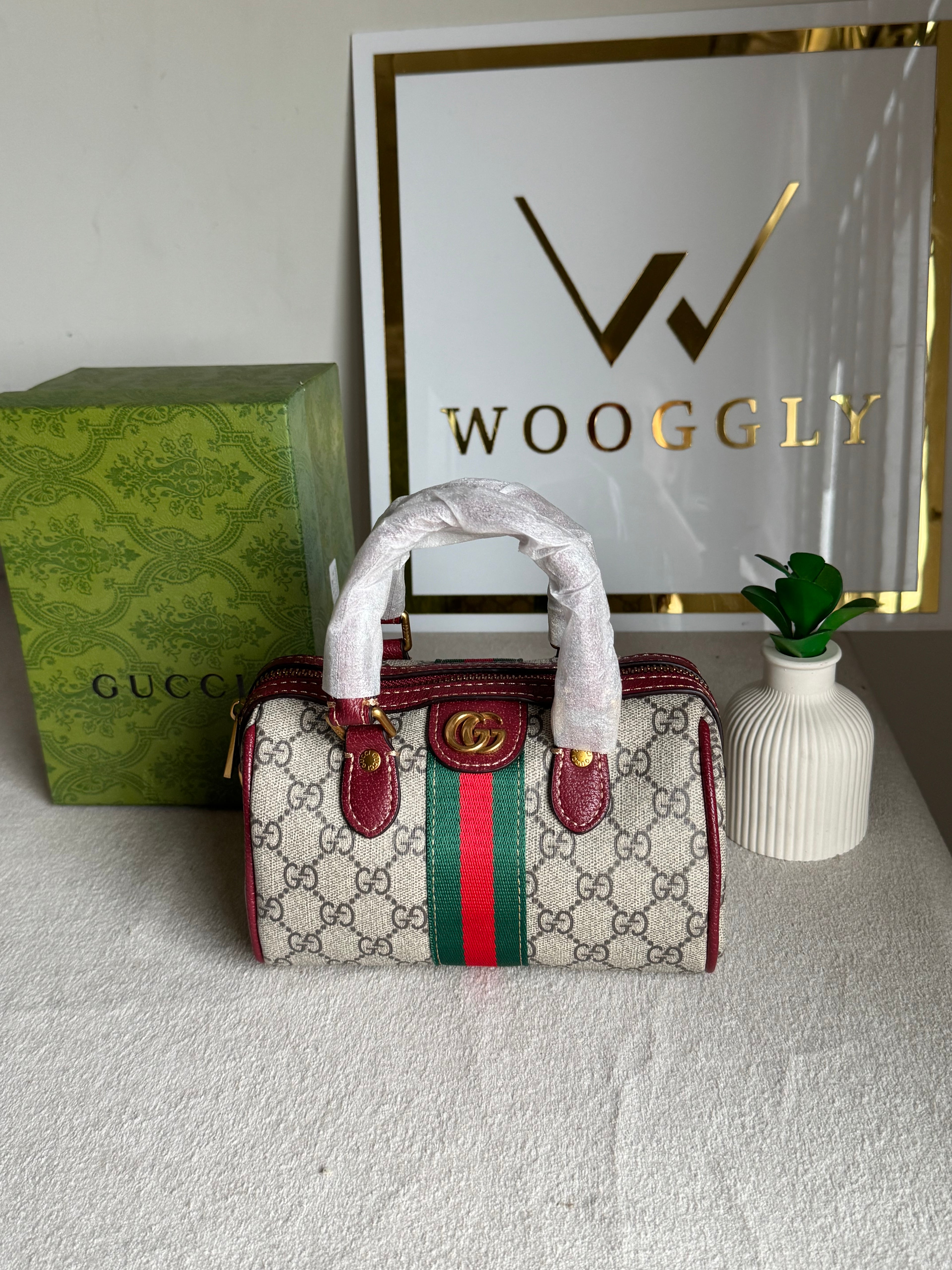 Gucci Mini Duffle Bag - Maroon