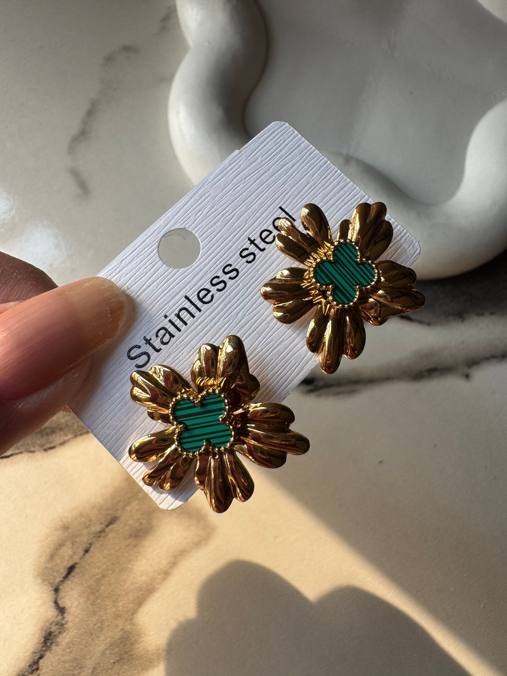 Van Cleef Inspired Turquoise - 18K Gold Plated