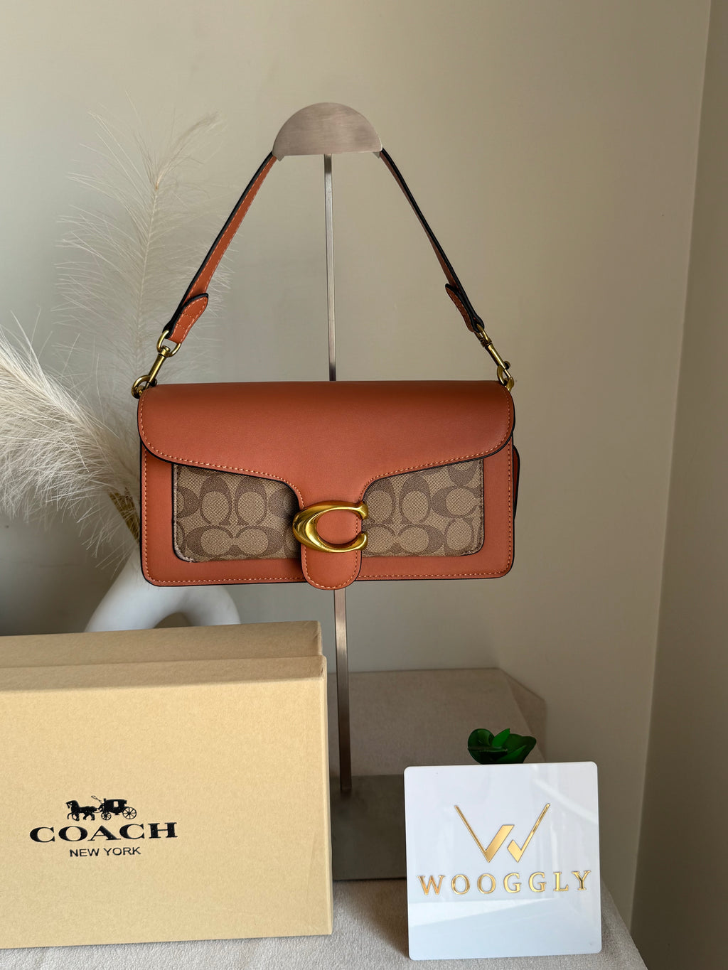 COACH TABBY 26 Apricot Brown Decent Quality - BOX PACKING