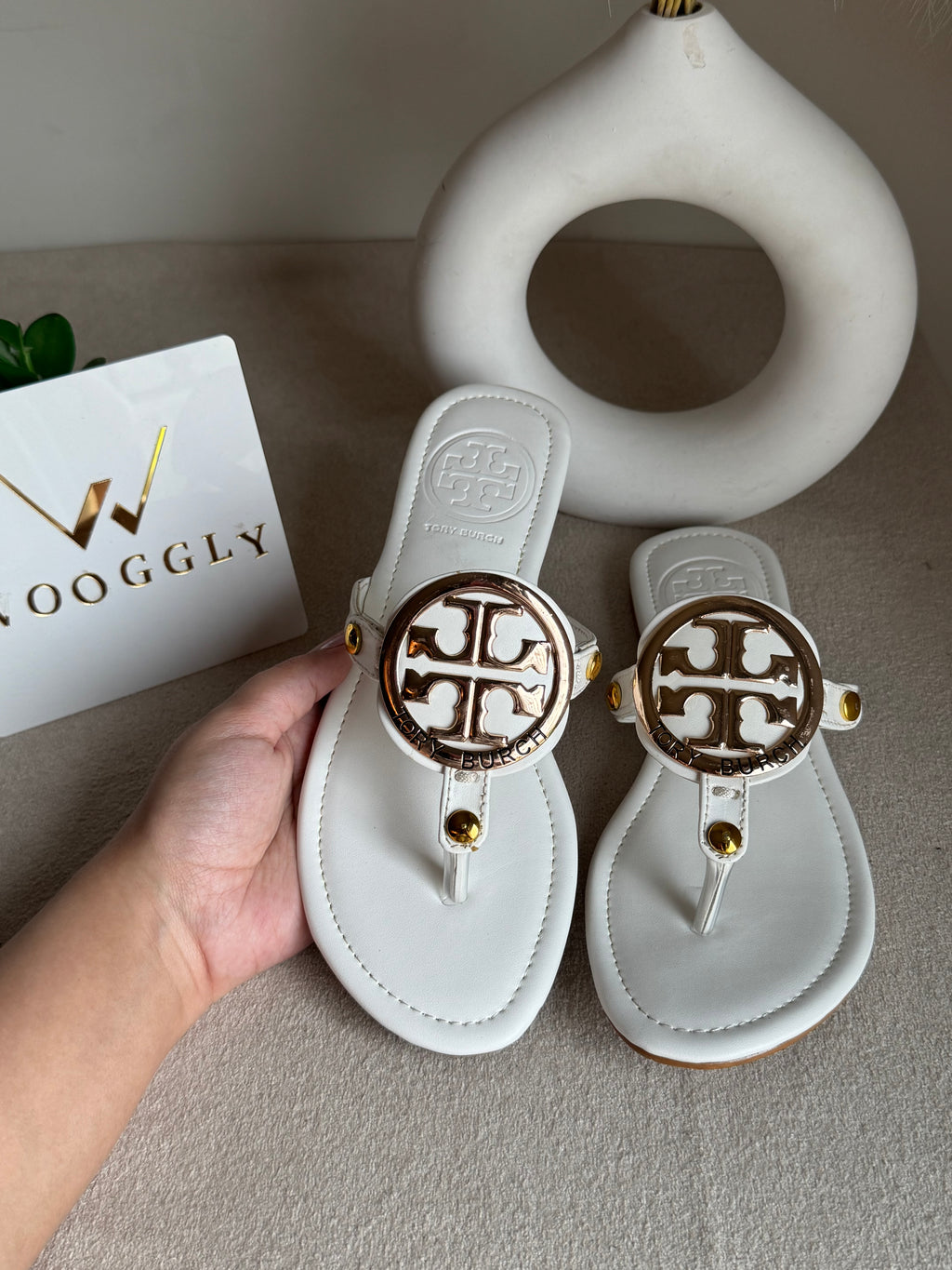Viral Tory Burch Slides White
