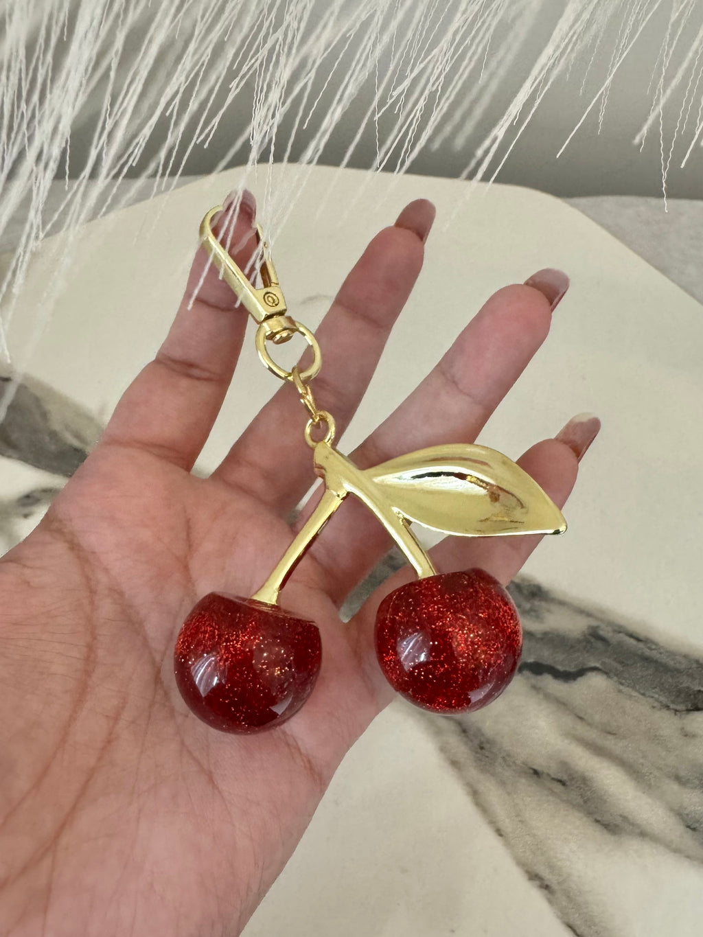 Trendy Cherry Bag Charm