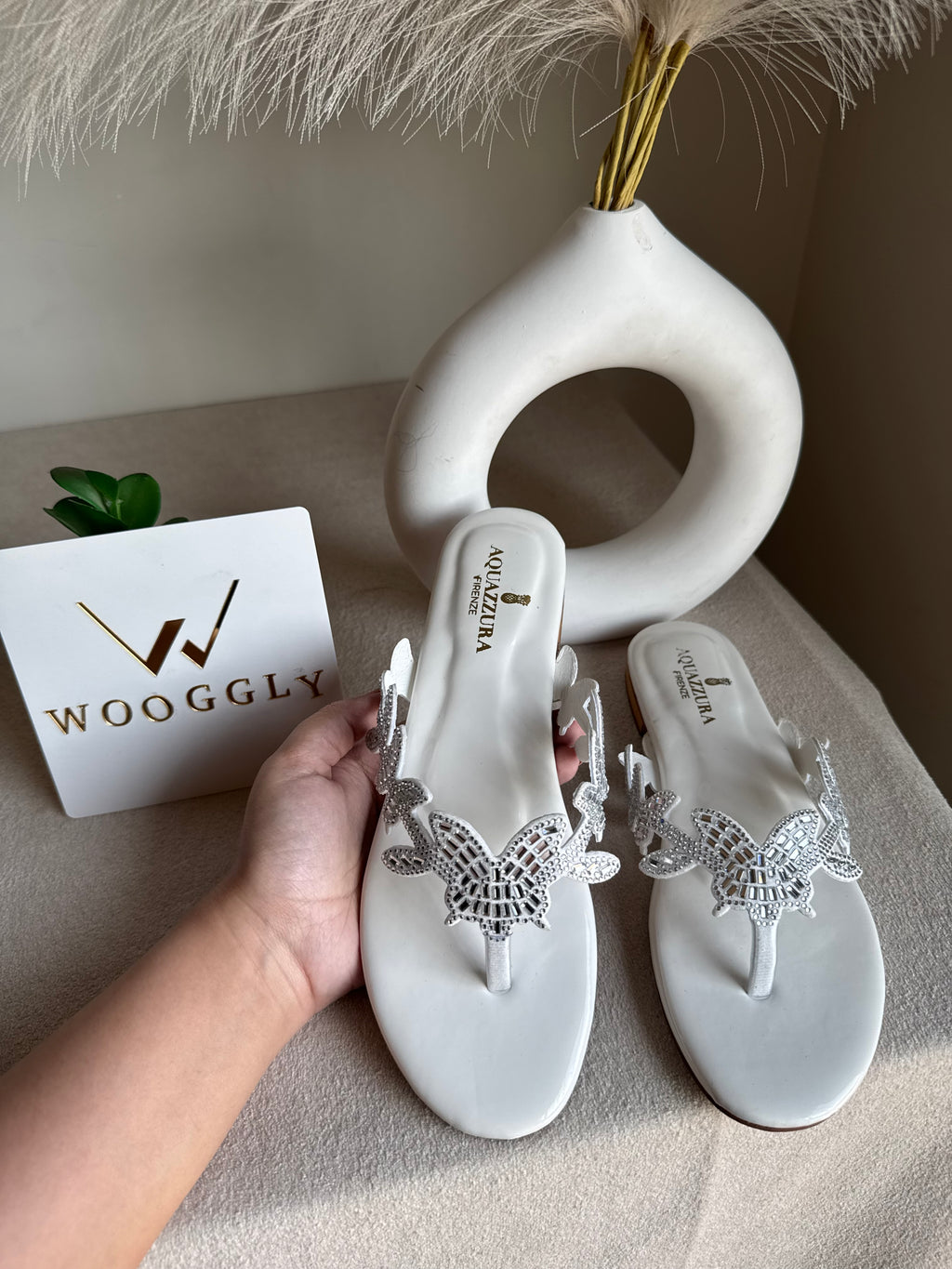 Aquazzura Pretty Slides - White