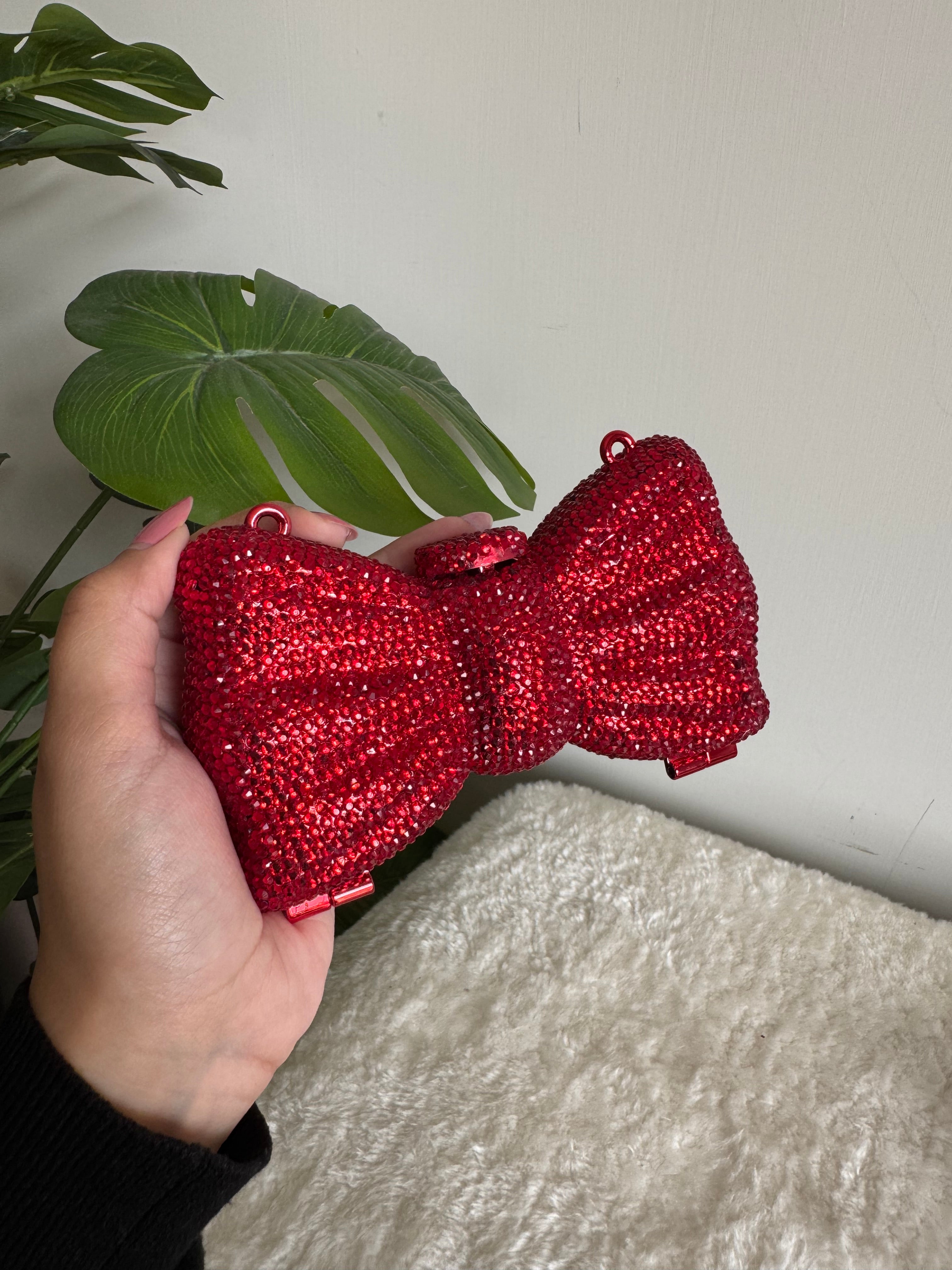 Swarovski Bow Clutch - Red