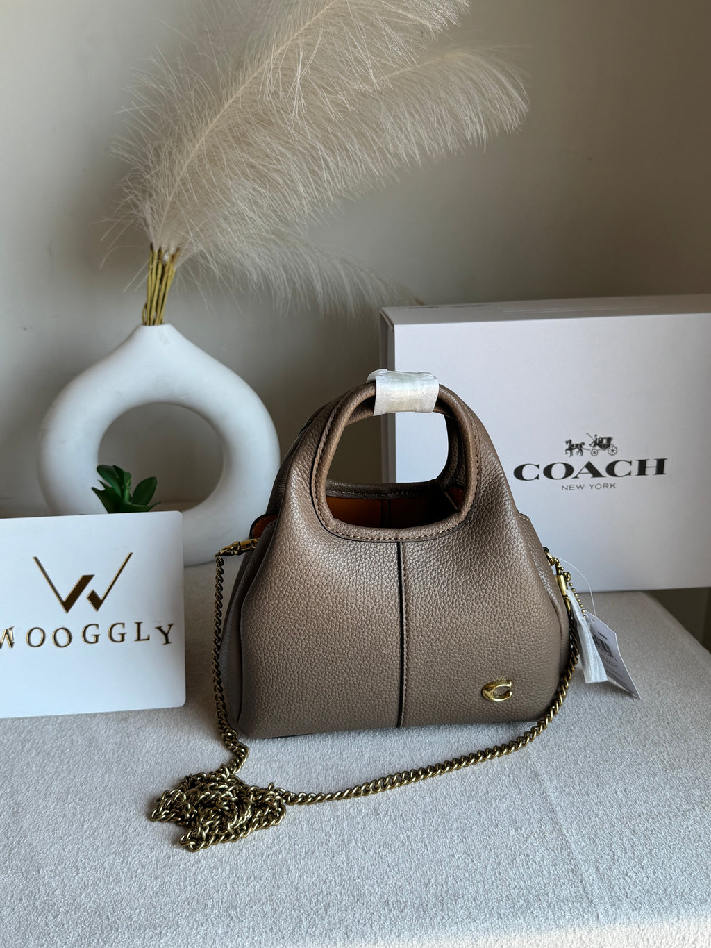 EXTREMELY PREMIUM MINI COACH Lana (Khaaki) - BOX PACKING