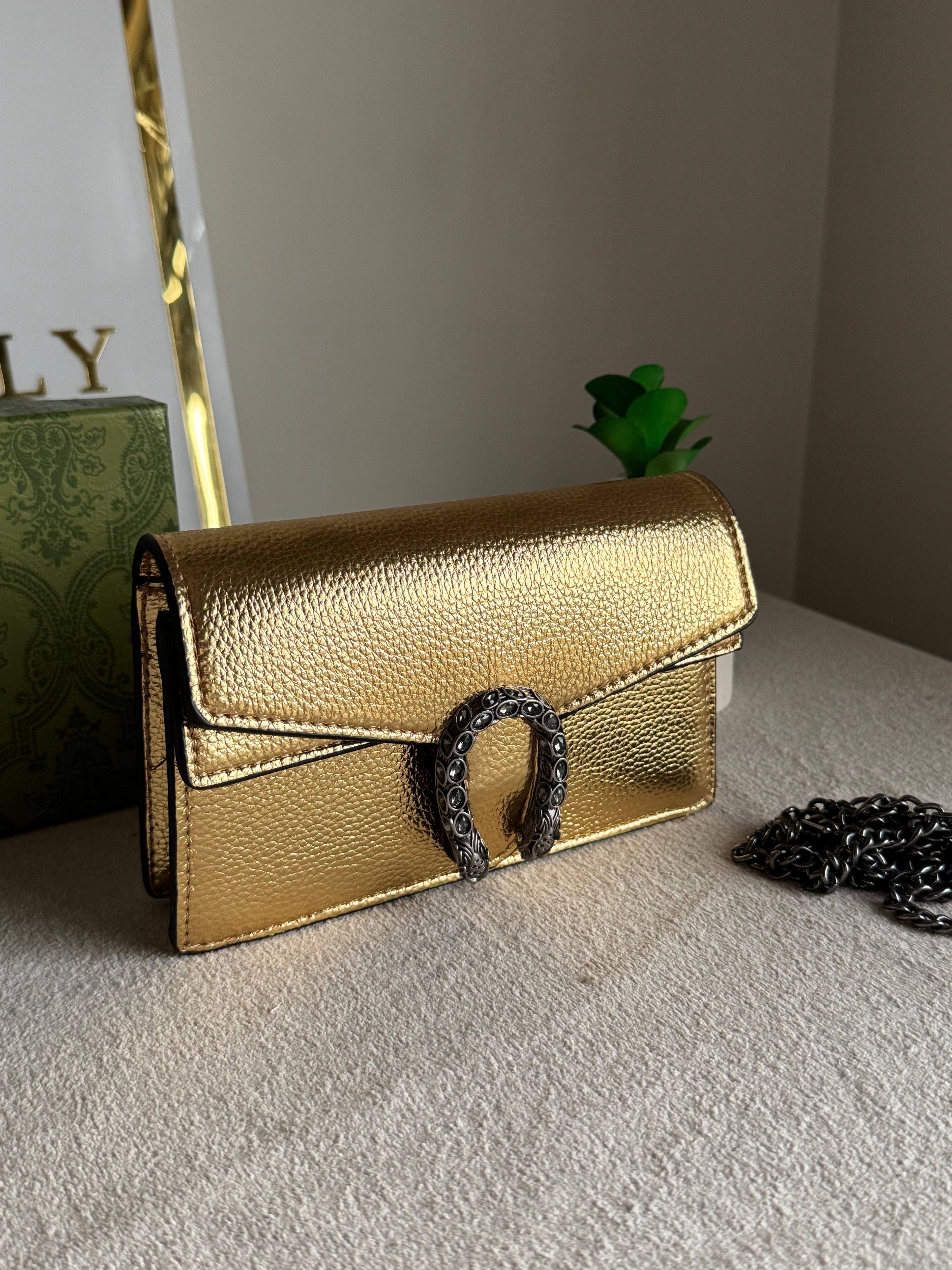 Viral Mini Gucci Bag Gold - Box Packing