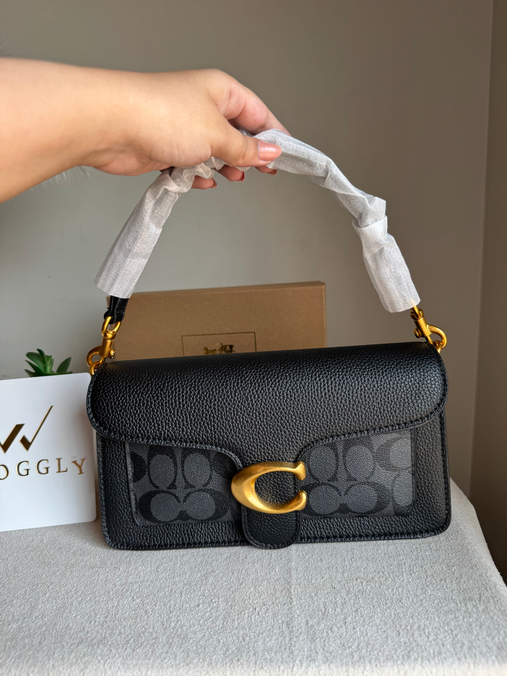 COACH TABBY Black & Grey Good Quality -  BOX PACKING
