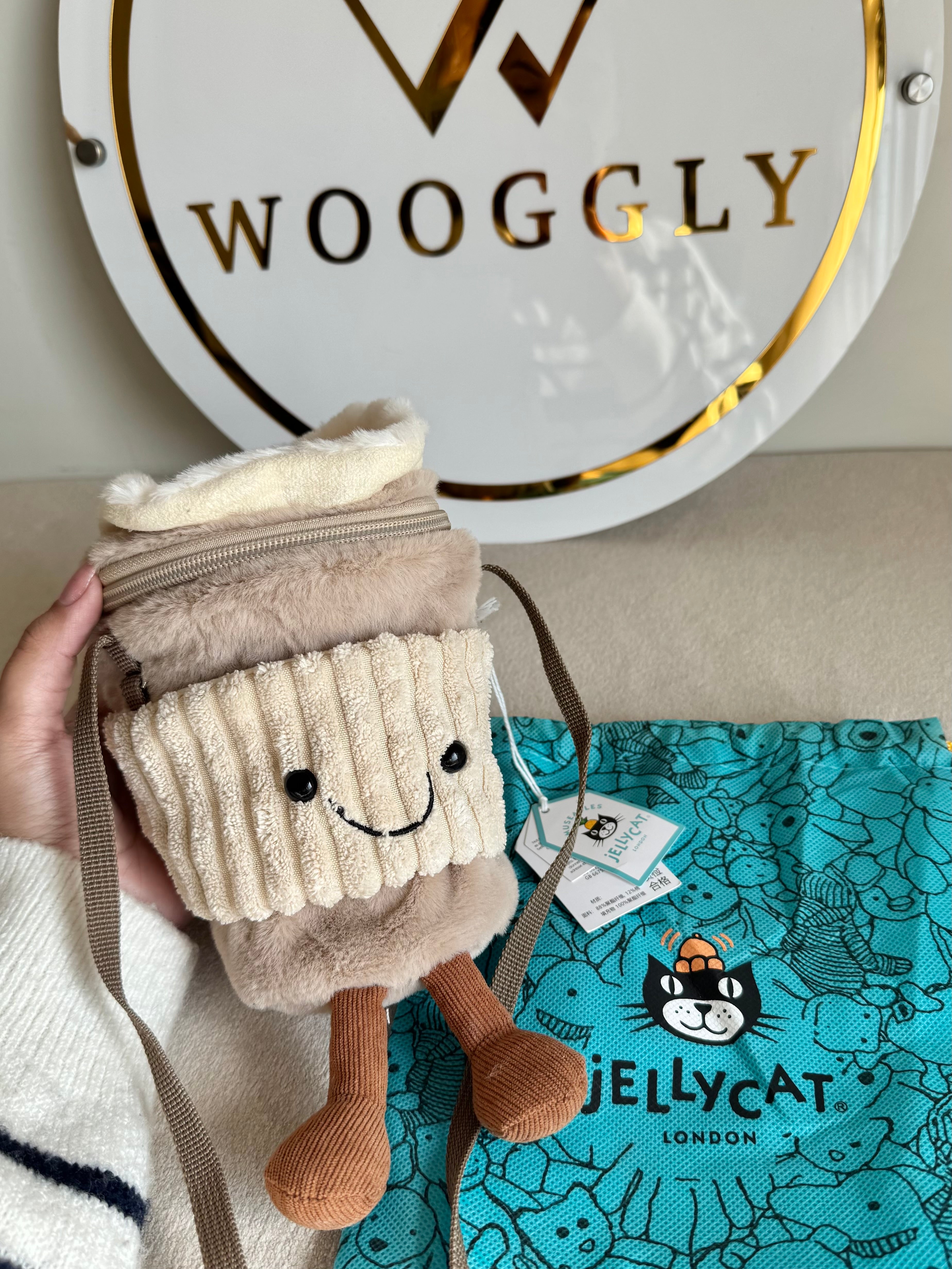 JELLY CAT LONDON - Coffee To Go Bag with Long Strap