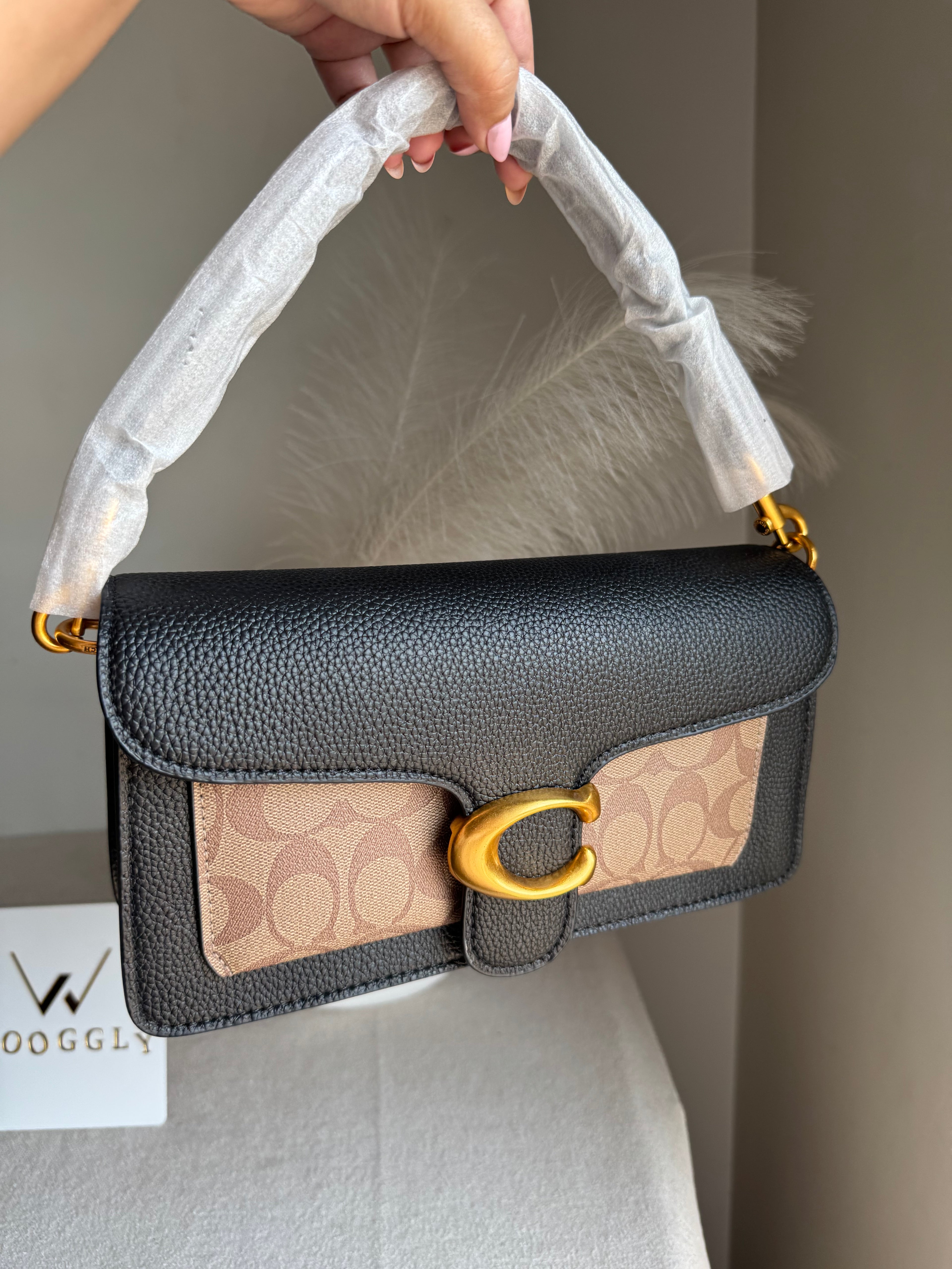 COACH TABBY Black & Khaaki Good Quality -  BOX PACKING