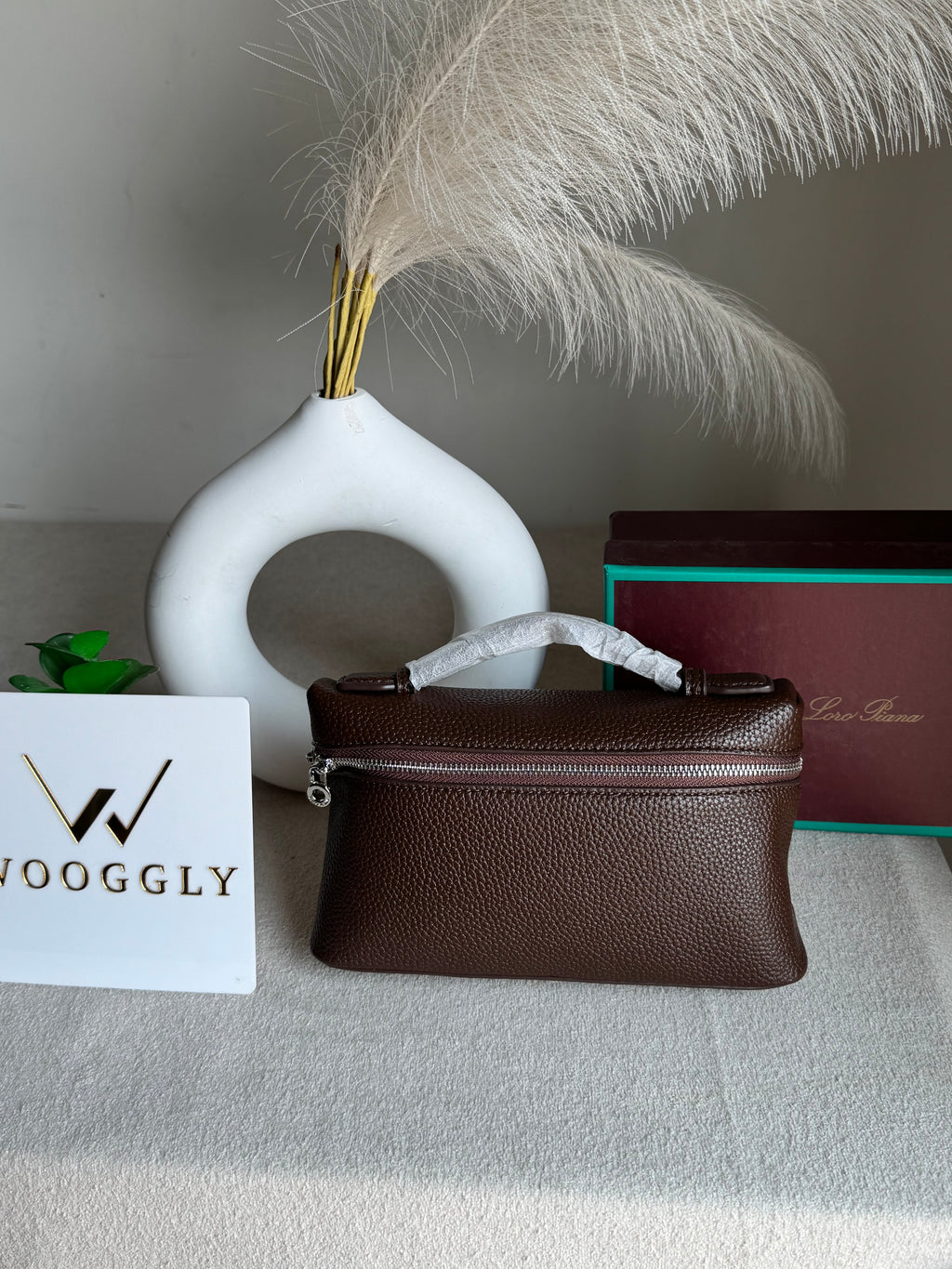 Loro Piana Premium Signature Bag - Burgandy