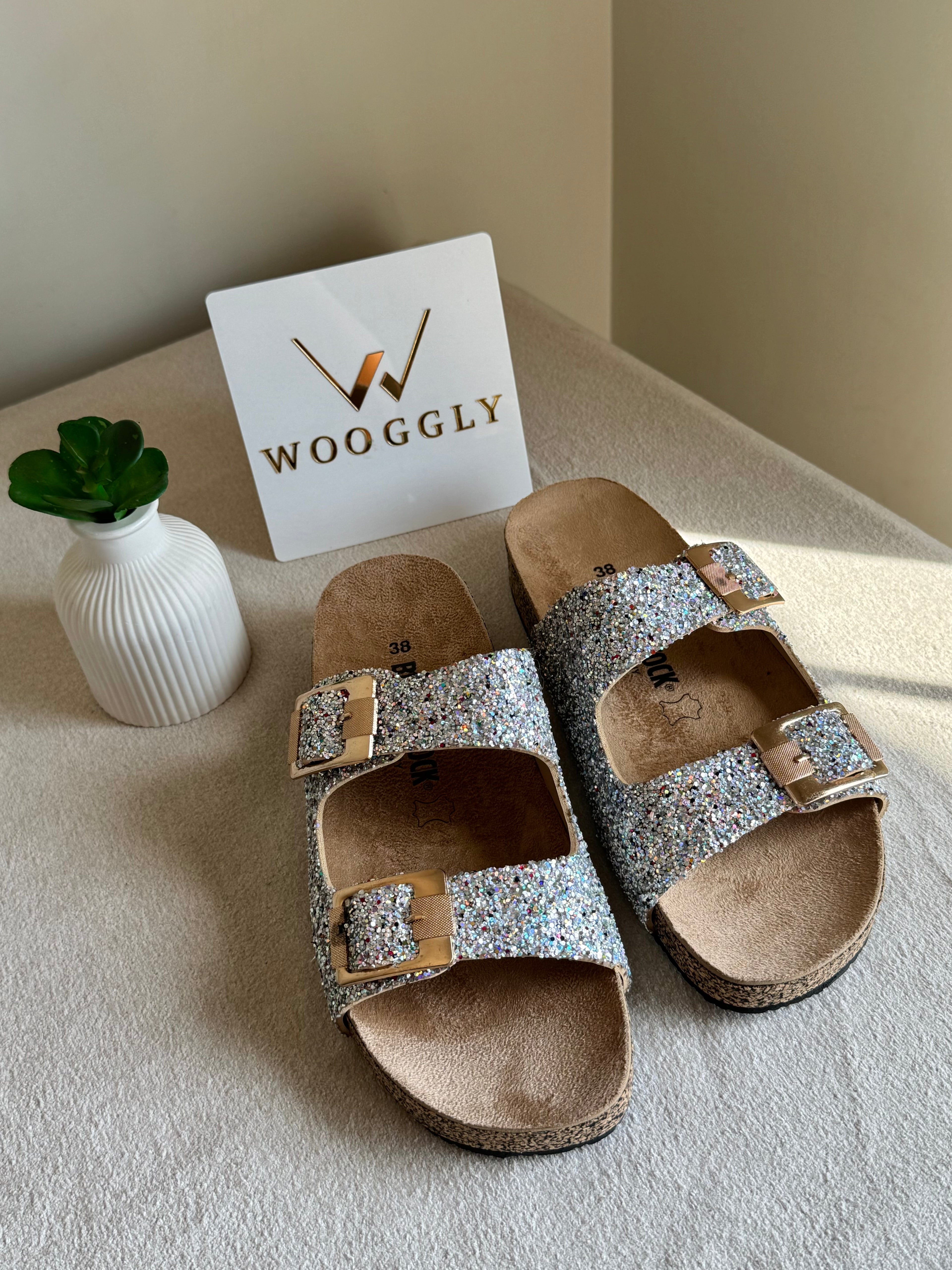 Viral Birkenstock Comfy Sandals - Glam Silver