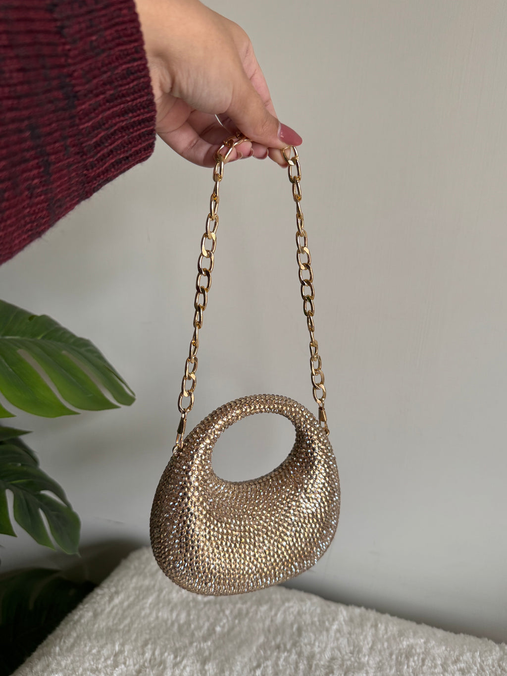 Viral Swarovski Clutch - Mini Gold