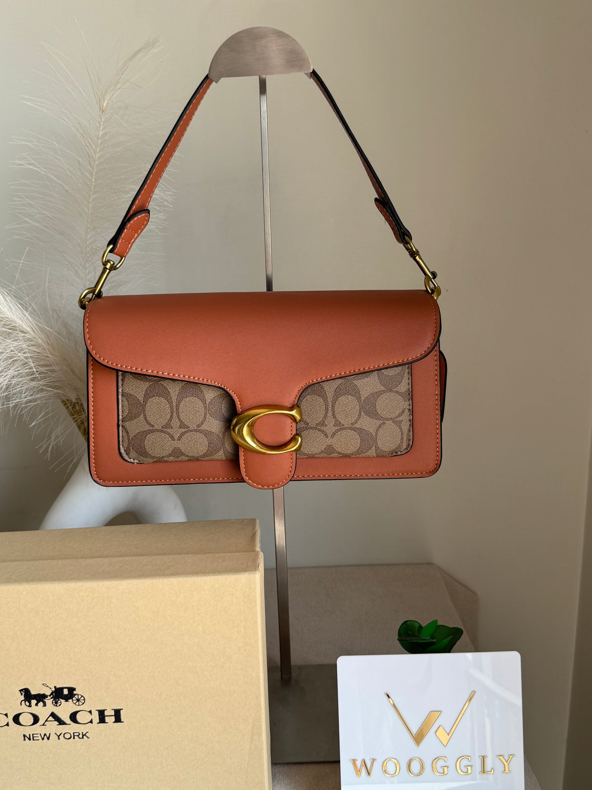 COACH TABBY 26 Apricot Brown Decent Quality - BOX PACKING