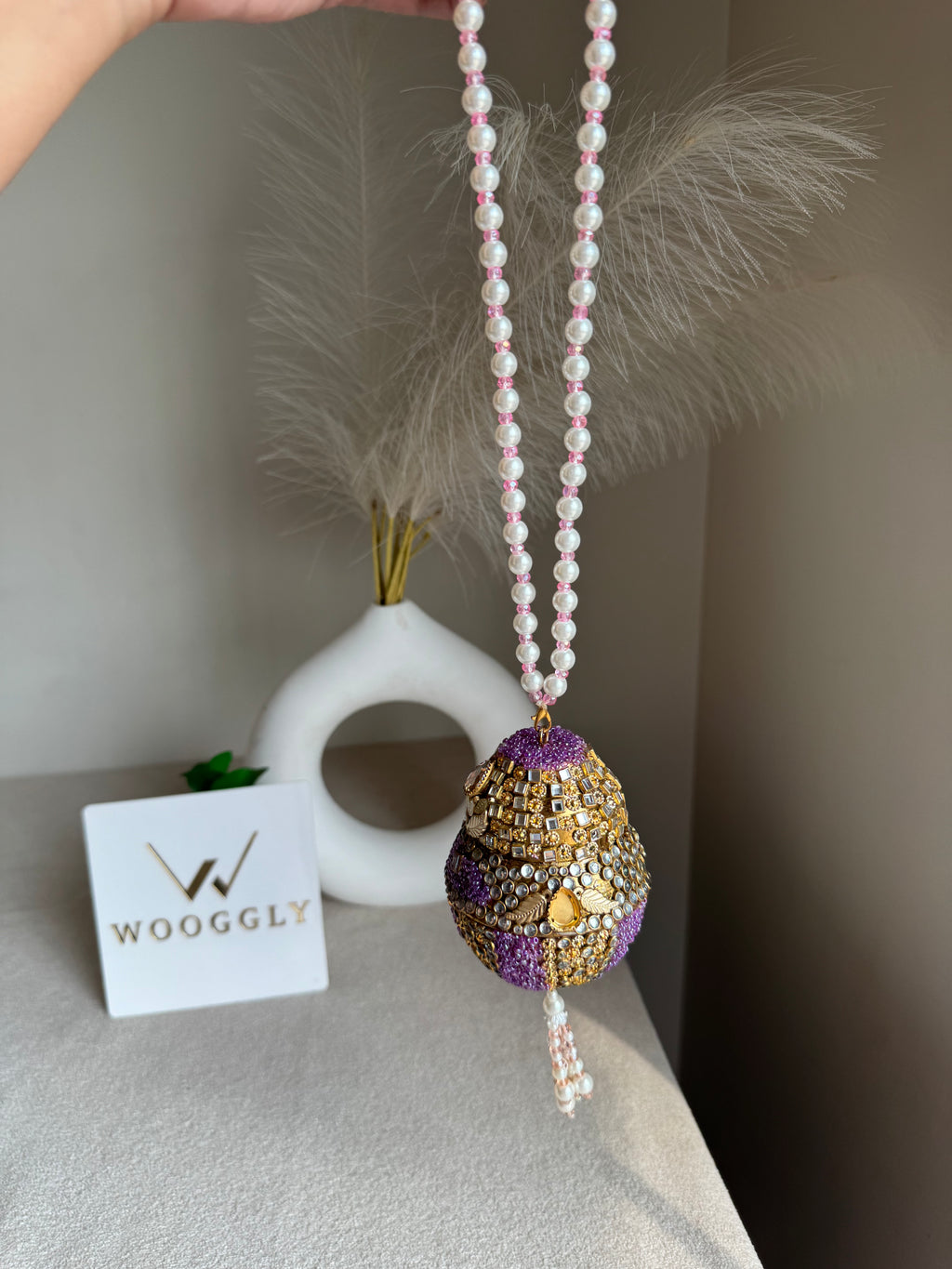 Turkish Potli - Kundan with Lilac