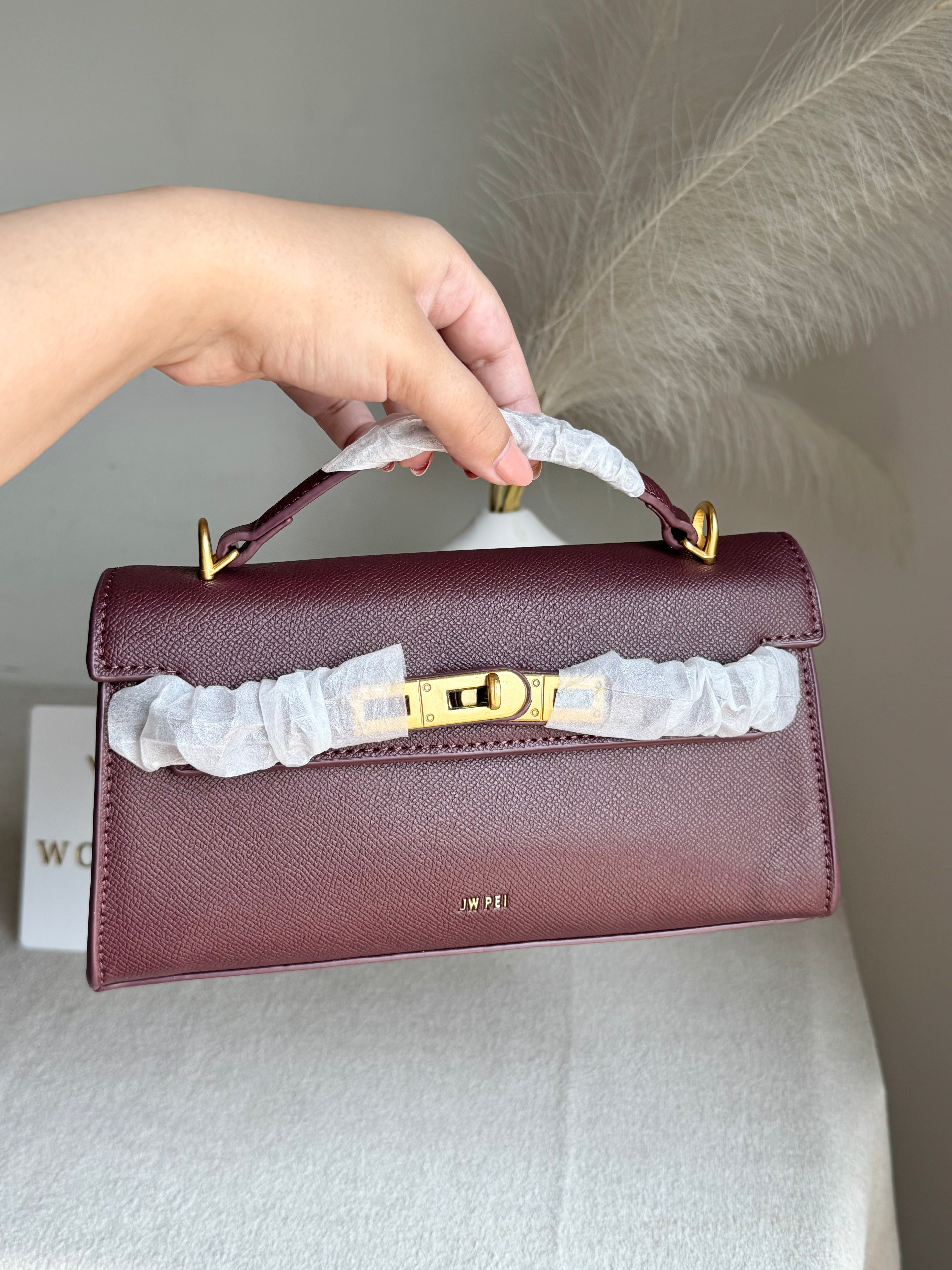 JW PEI Noor Top Handle Bag - Burgandy