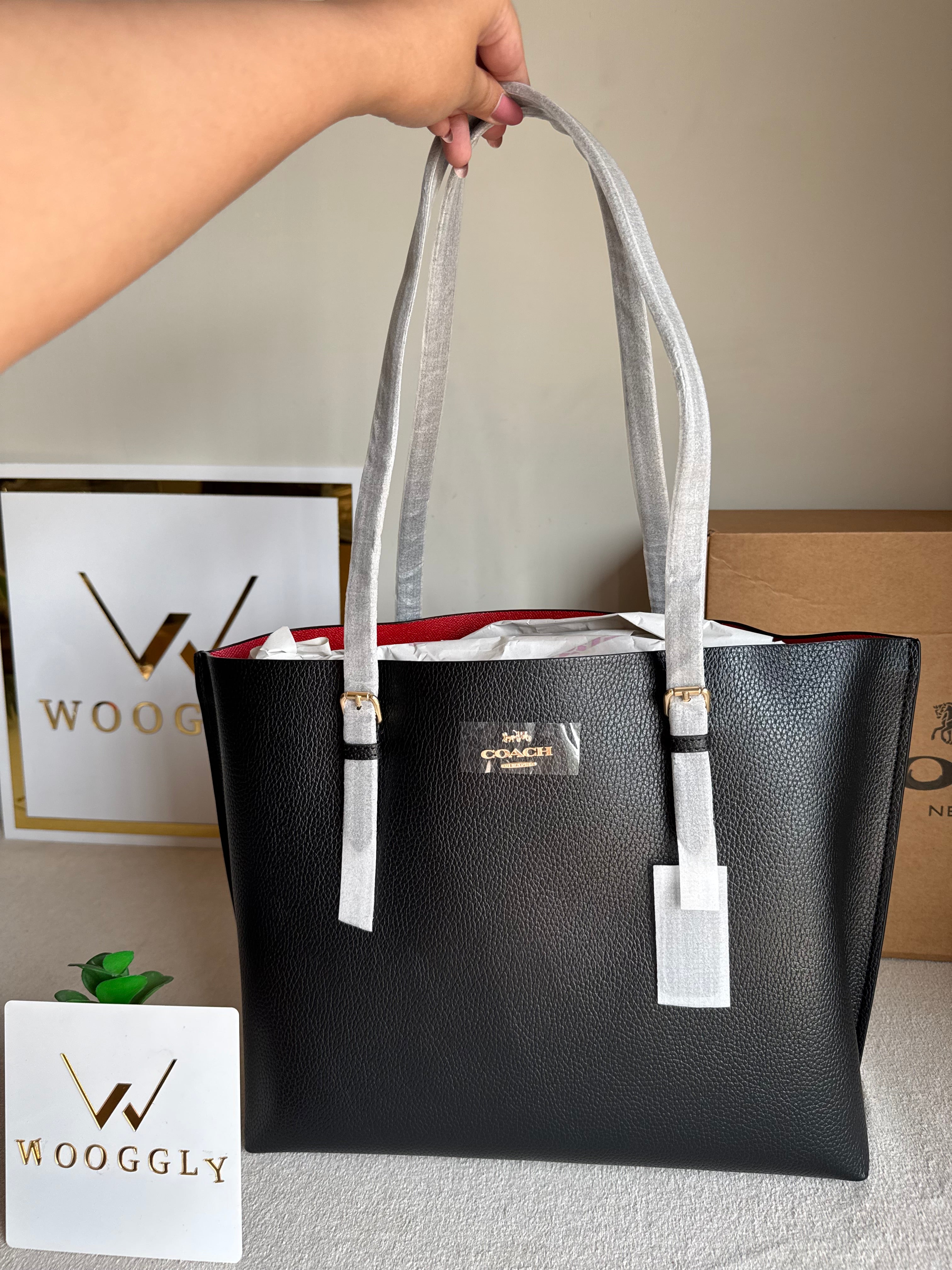 EXTREMELY PREMIUM COACH Mollie Tote Bag - Black (BOX PACKING)