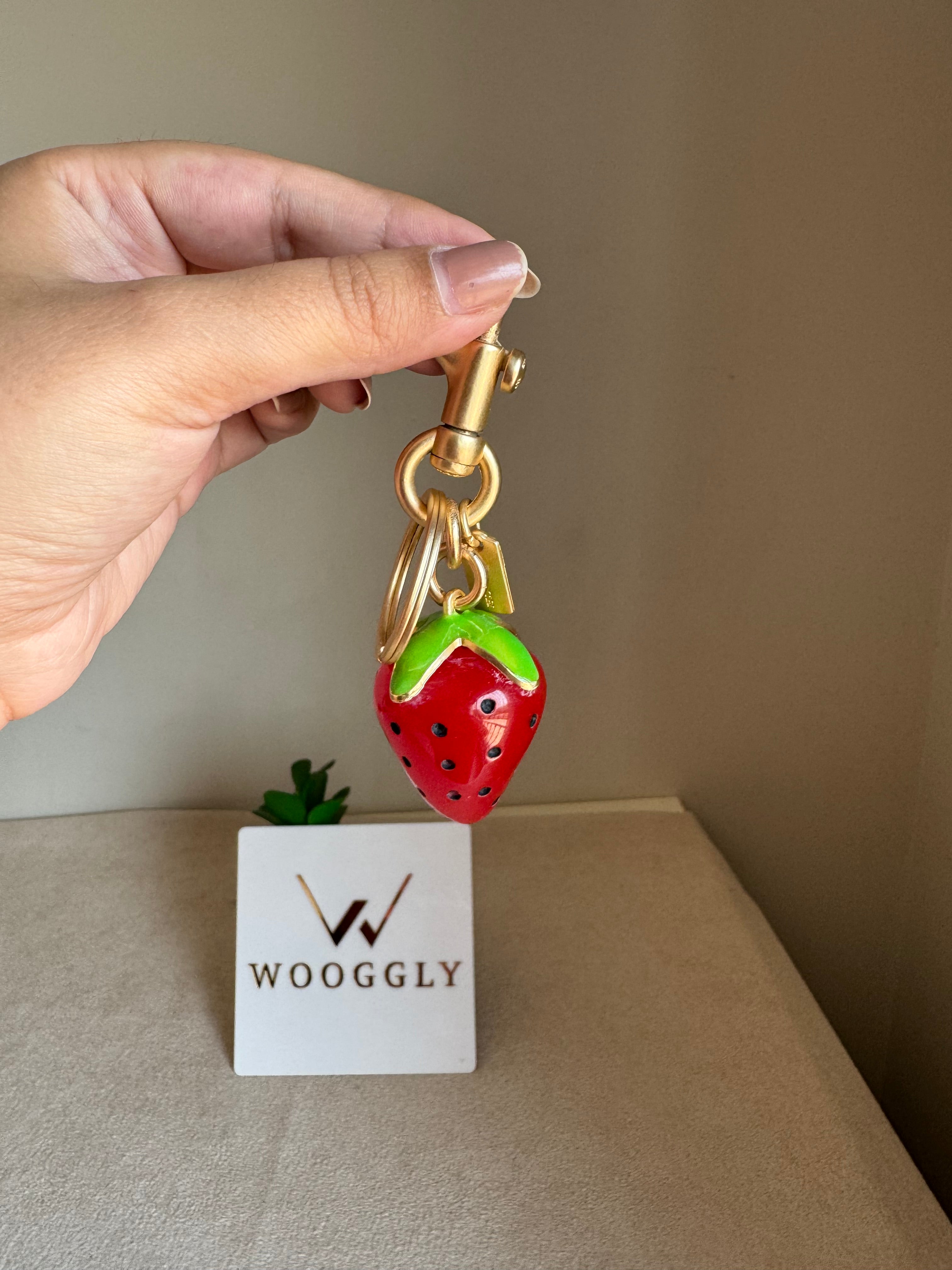 Premium Coach Strawberry Bag Charm
