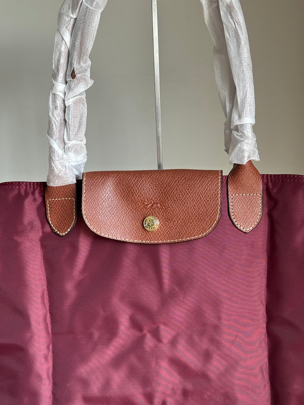 Longchamp Tote LARGE - Wine Red (WITH BRAND LOGO)