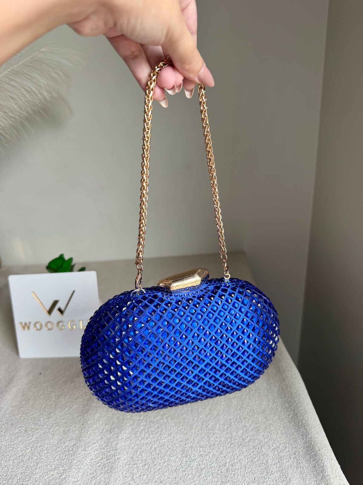 Belle Clutch Blue