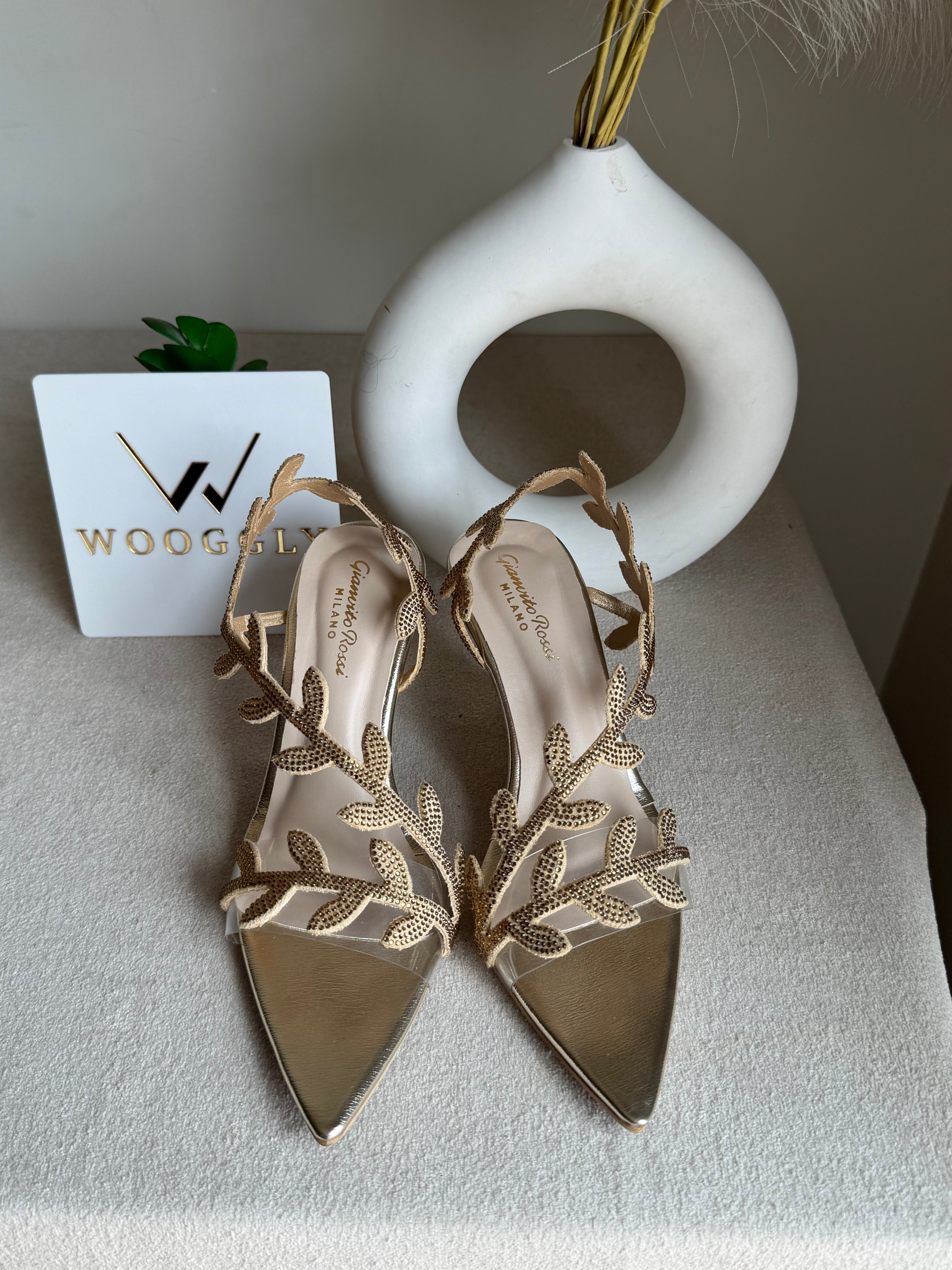 Gianvitto Rossi Heels Glitter Champagne