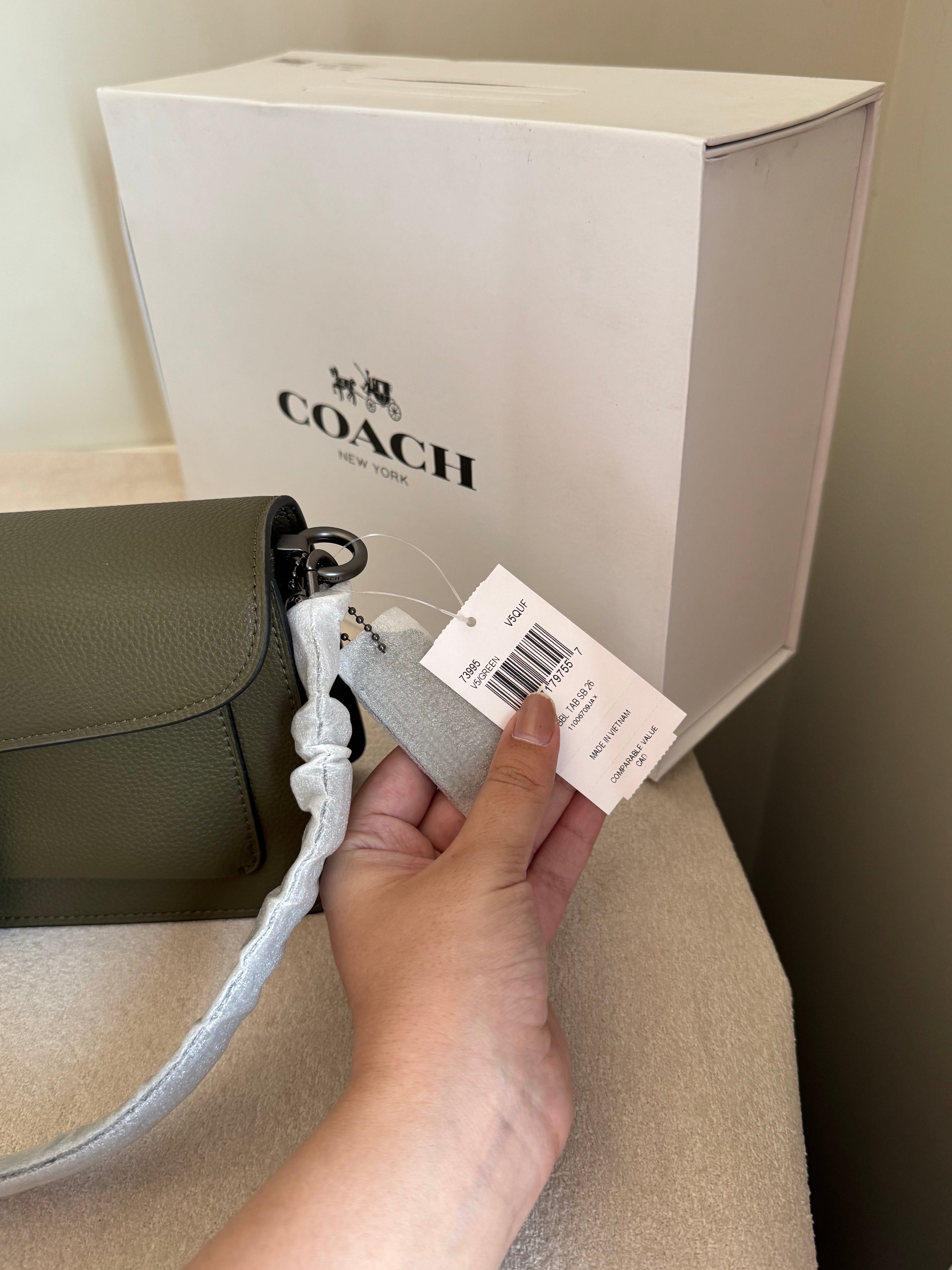 COACH TABBY PREMIUM (Olive Green) - MAGNETIC BOX PACKING