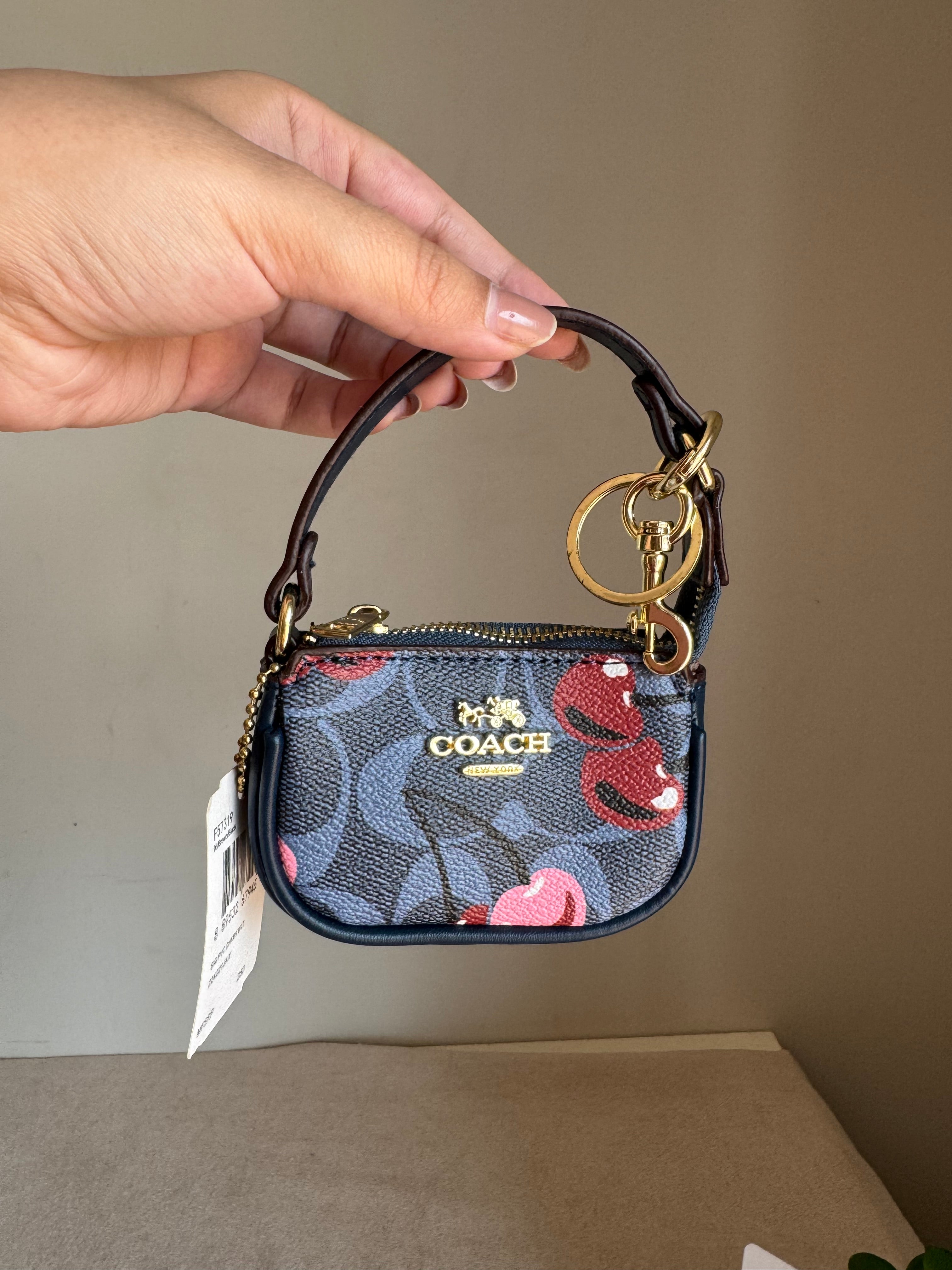 Premium Coach Baby Teri Bag Charm - Blue