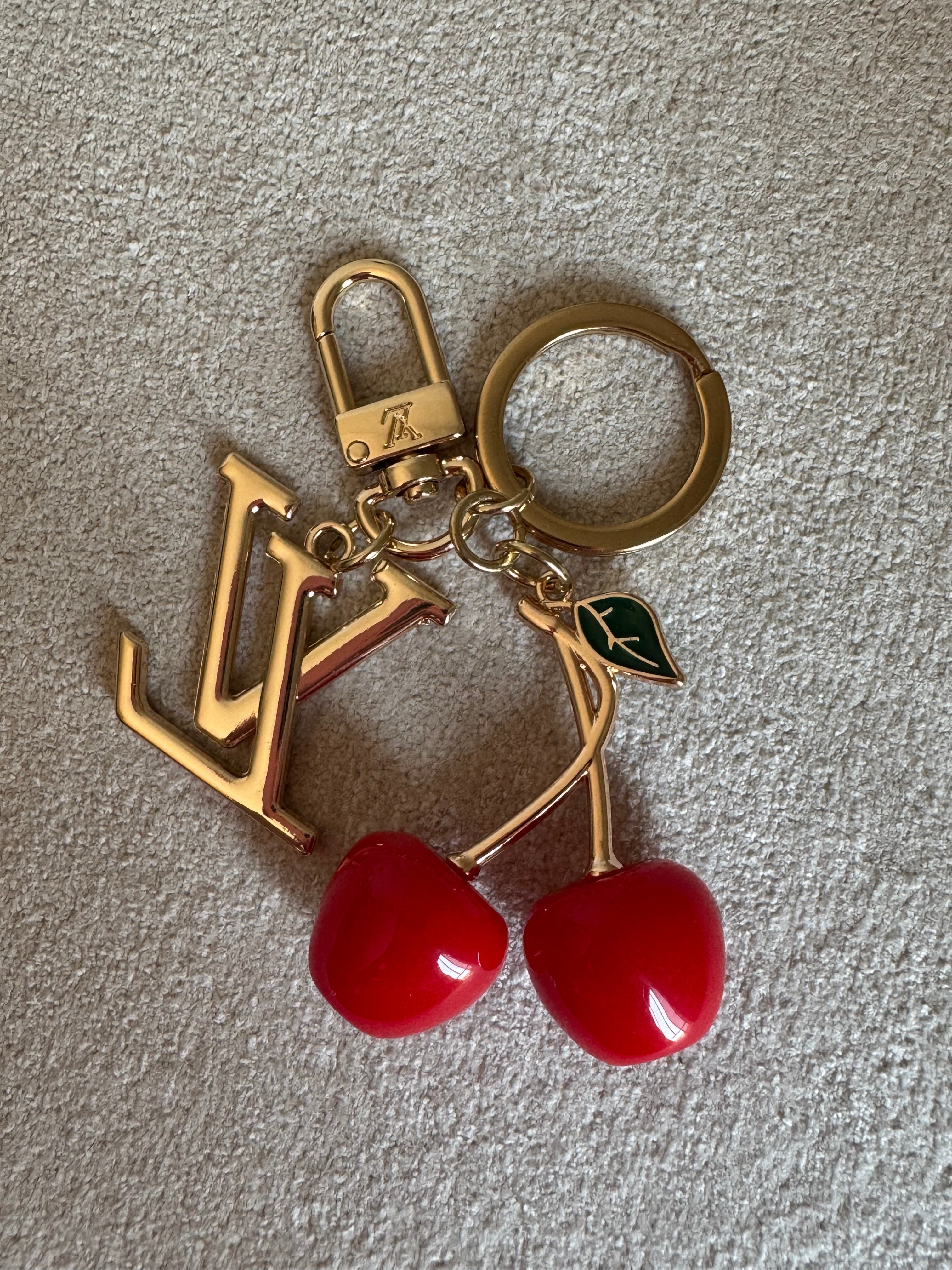 Premium LV Cherries Bag Charm
