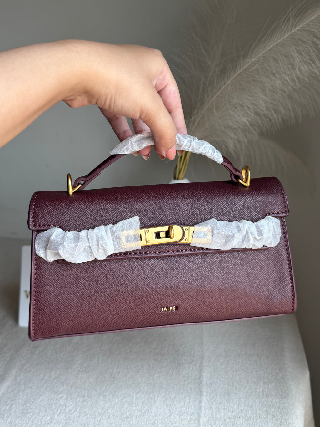 JW PEI Noor Top Handle Bag - Burgandy