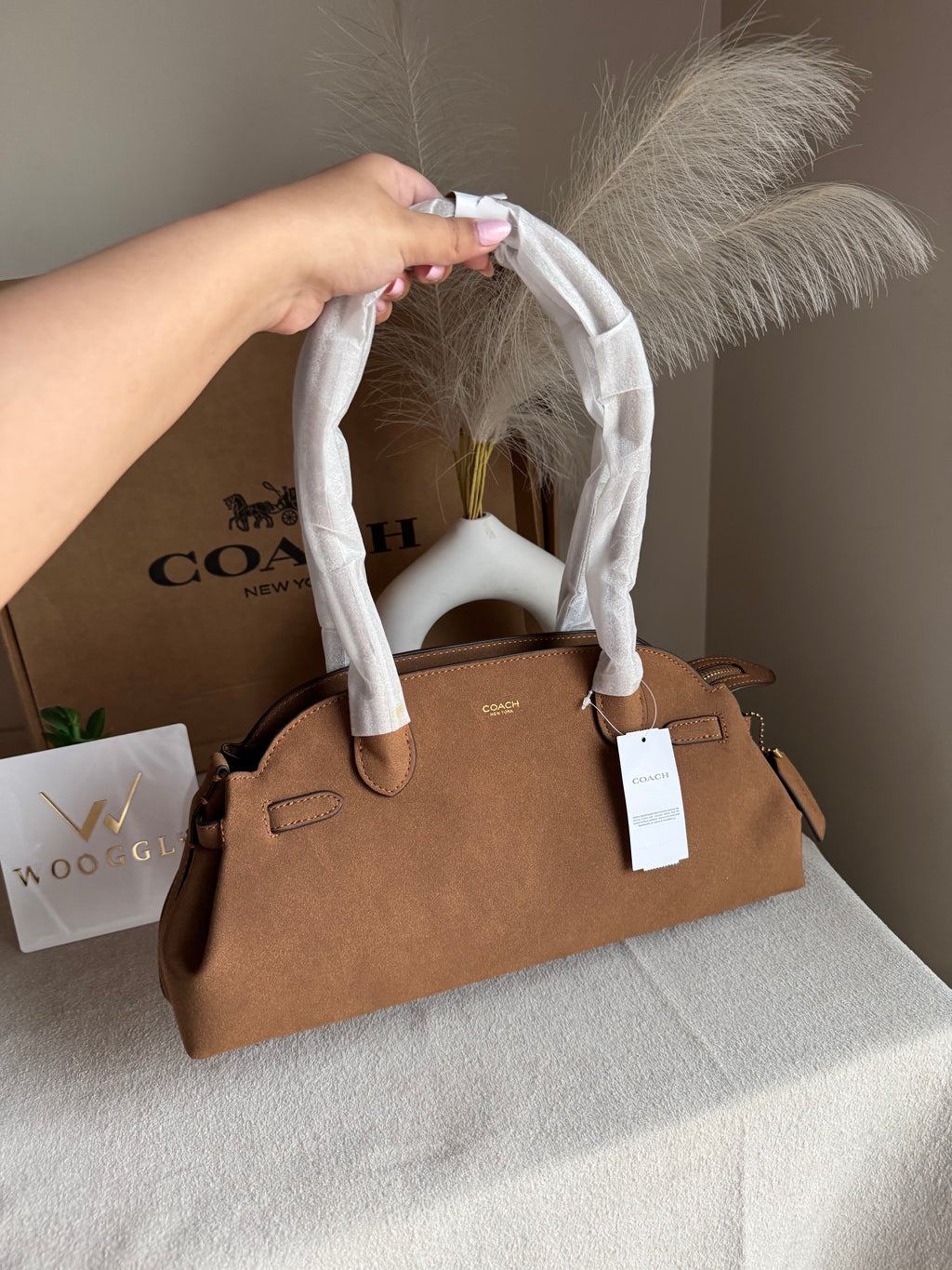 COACH Empire Bag EXTREMELY PREMIUM (Suede Brown) - BOX PACKING