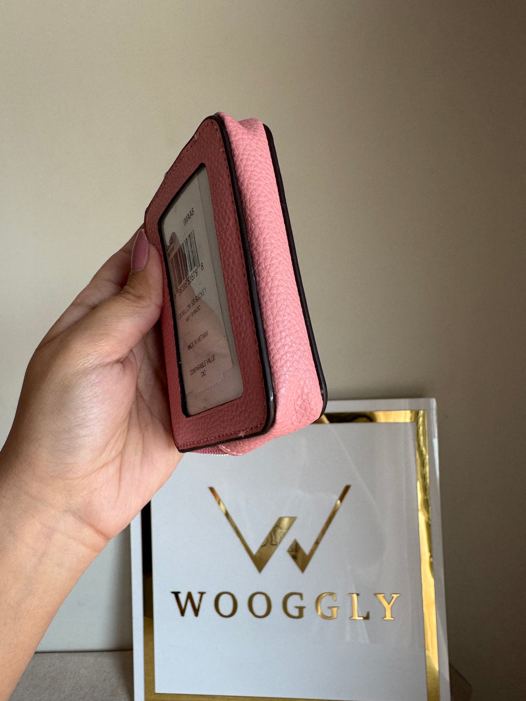 Coach Zip Card Case - Tea Pink