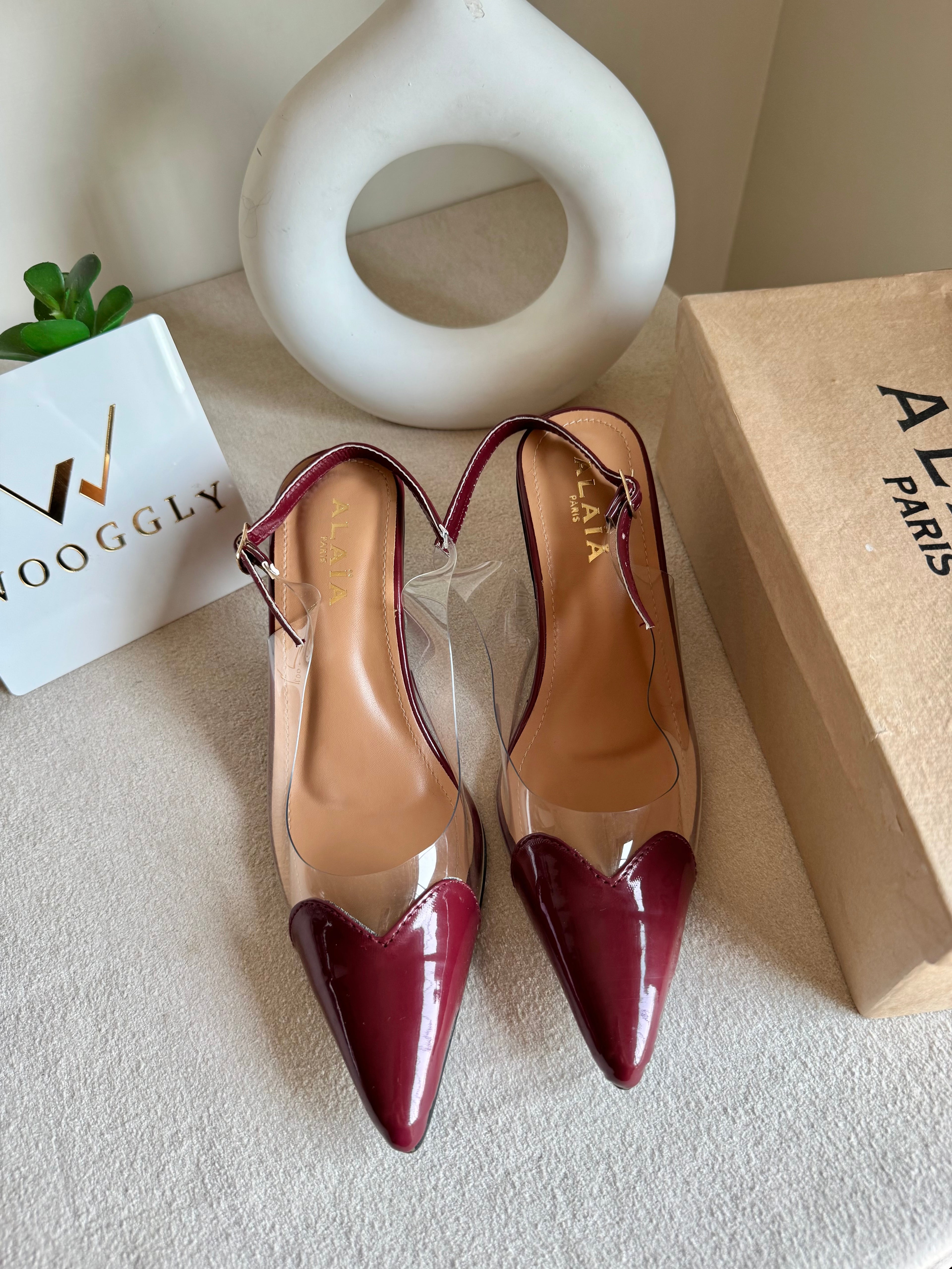 Alaia Paris Heels - Burgandy