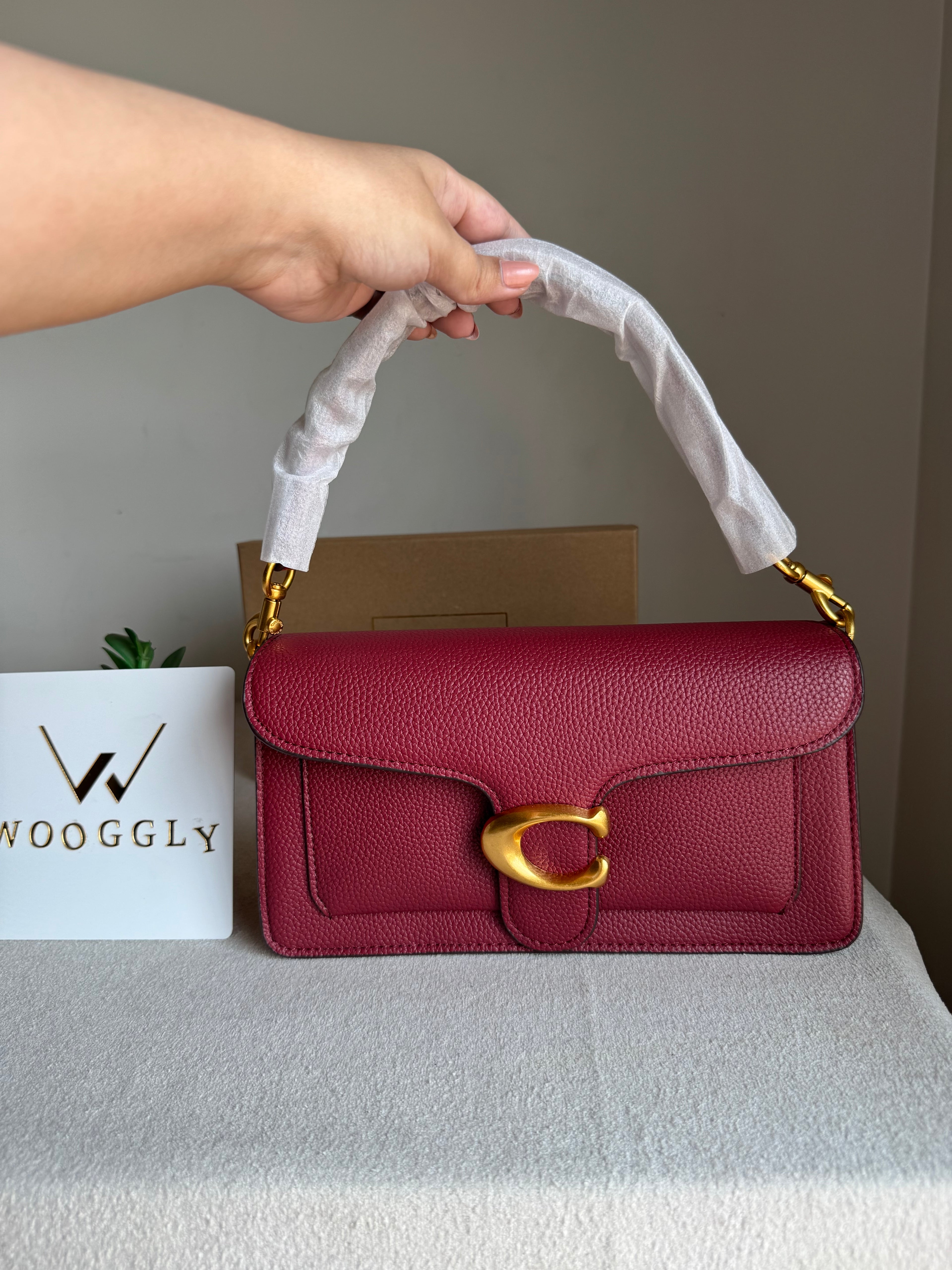 COACH TABBY Maroon Good Quality -  BOX PACKING