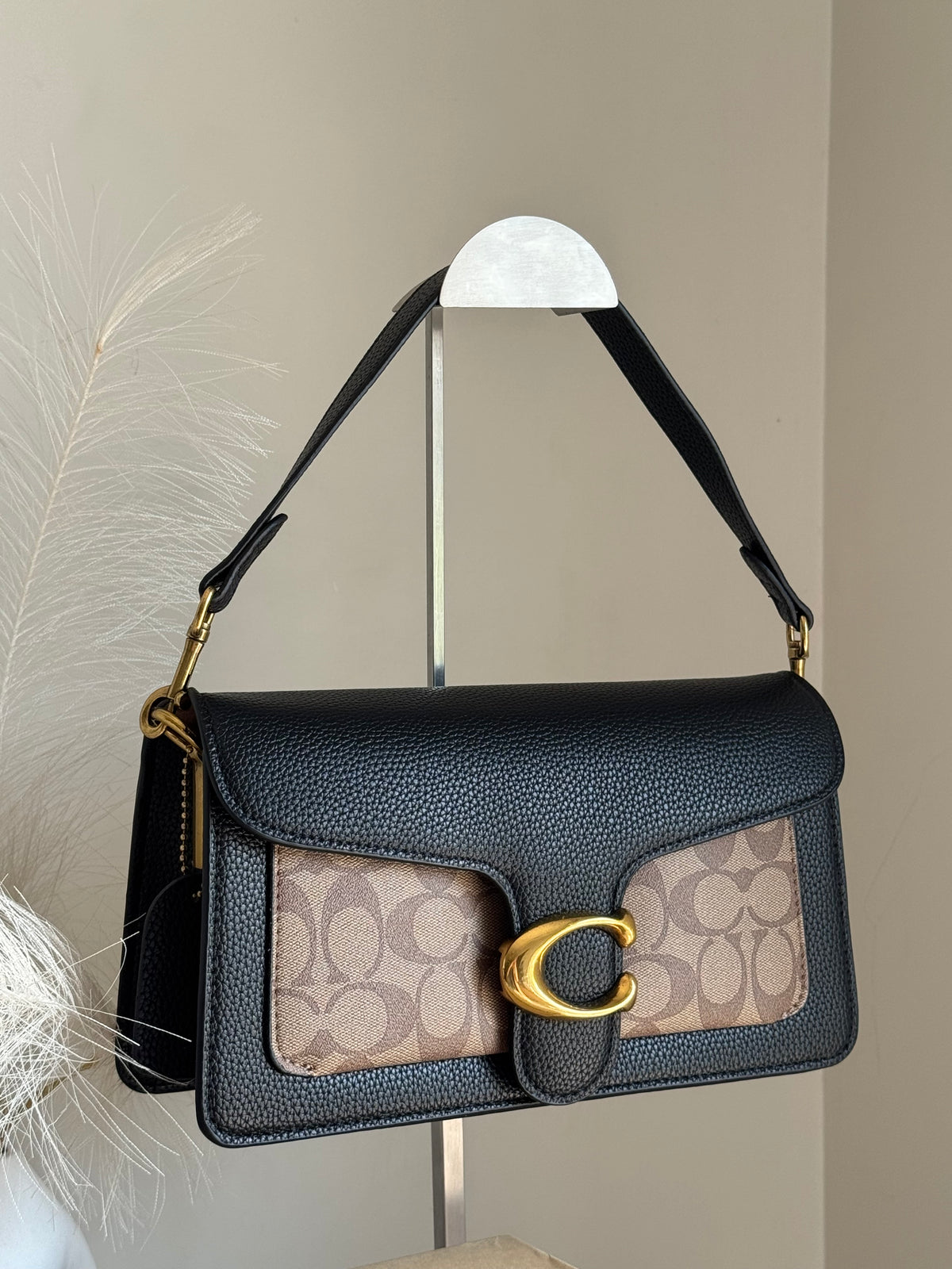 COACH TABBY 26 Apricot Black Decent Quality-BOX PACKING